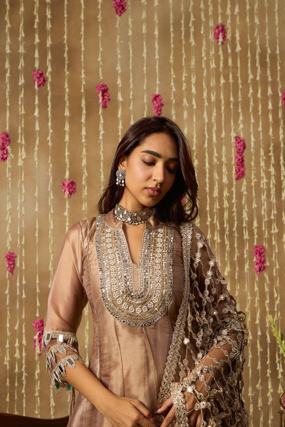Jhoom Shimmer Mirror Anarkali Set