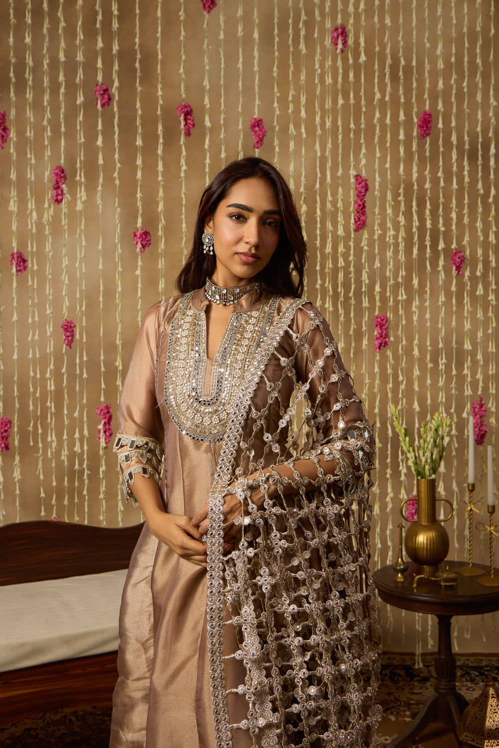 Jhoom Shimmer Mirror Anarkali Set