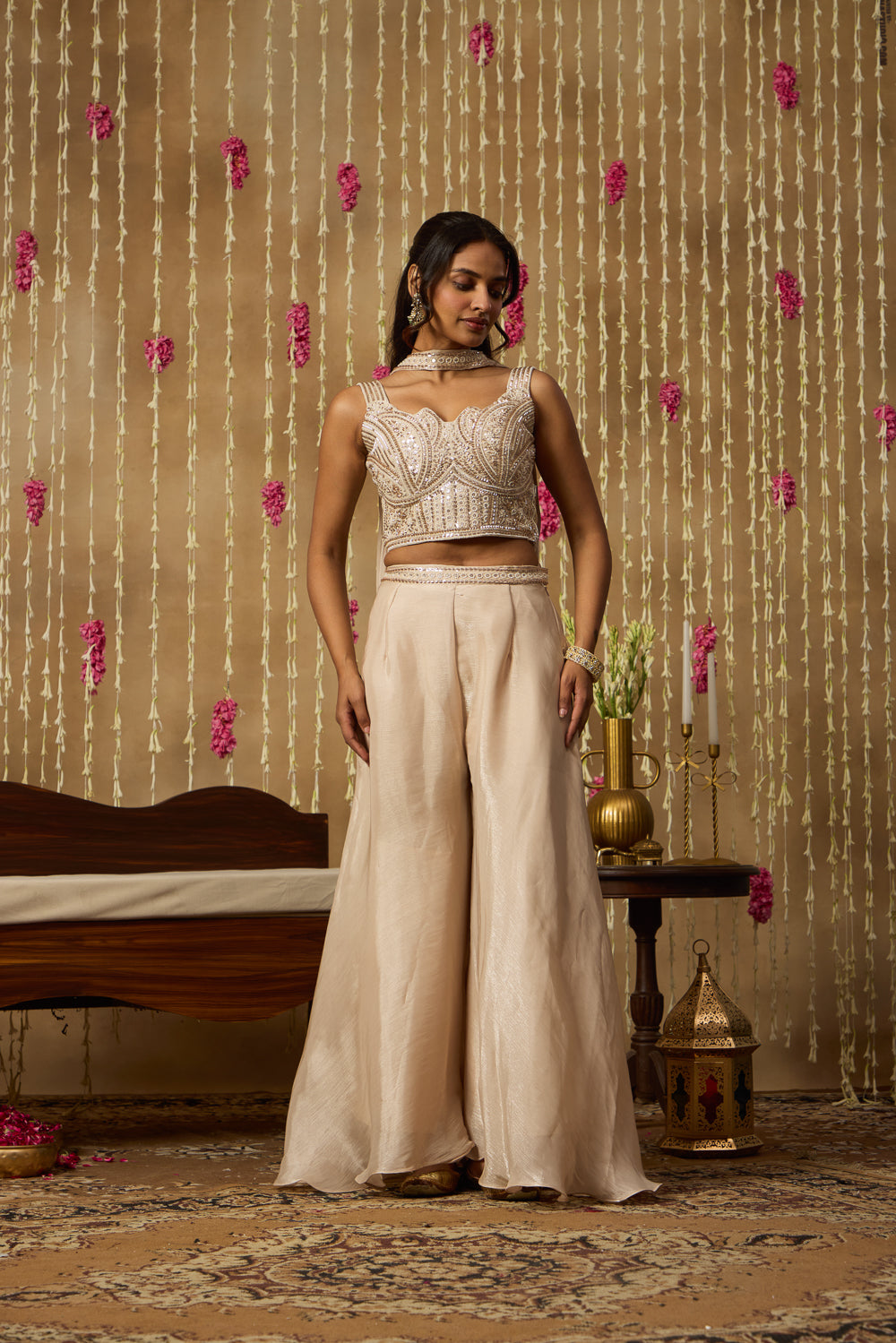 Jhoom Champagne Sequin Fusion Set