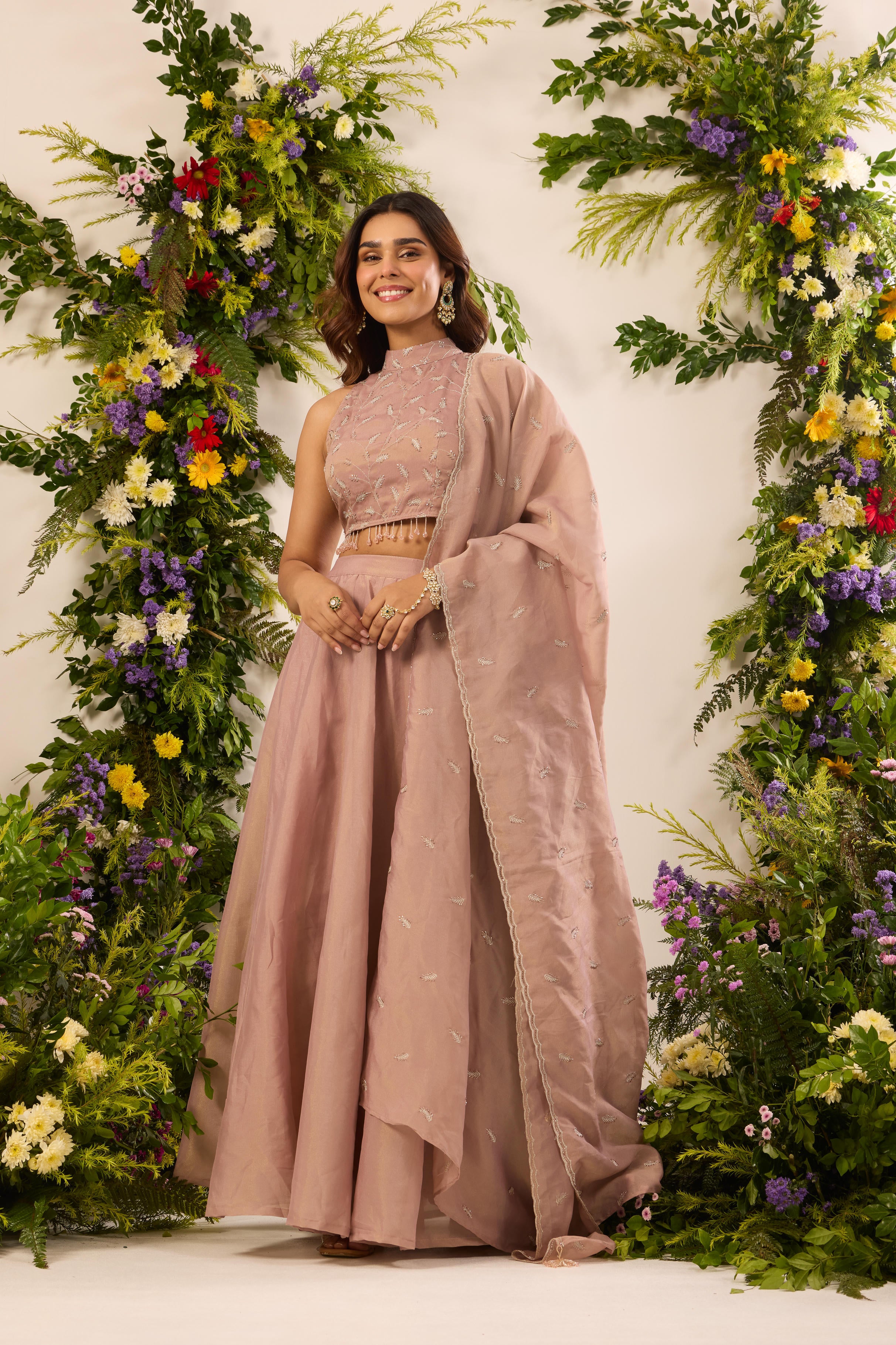 Mastaani Dusty Rose Lehenga Set