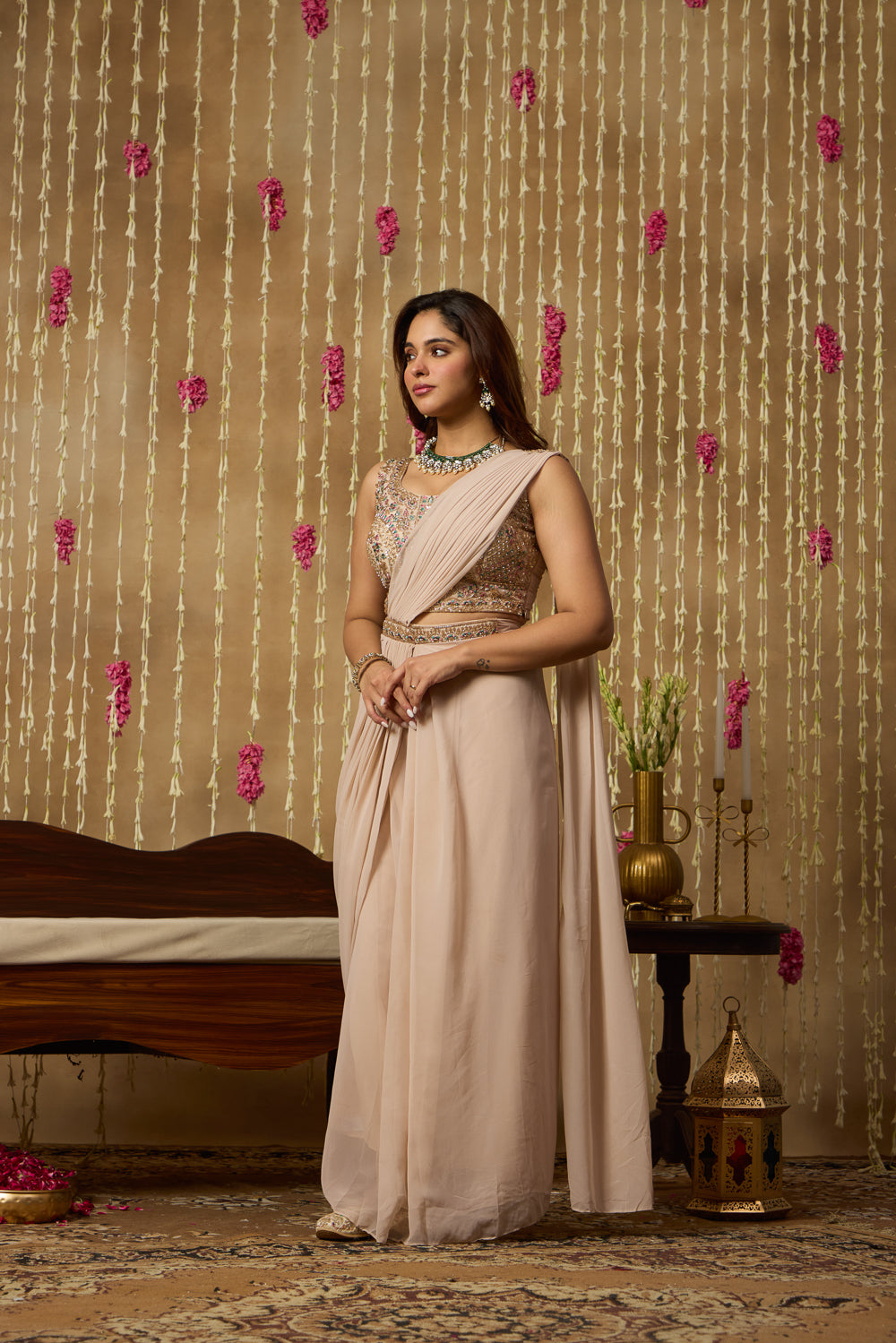 Jhoom Sandstone Saree Set