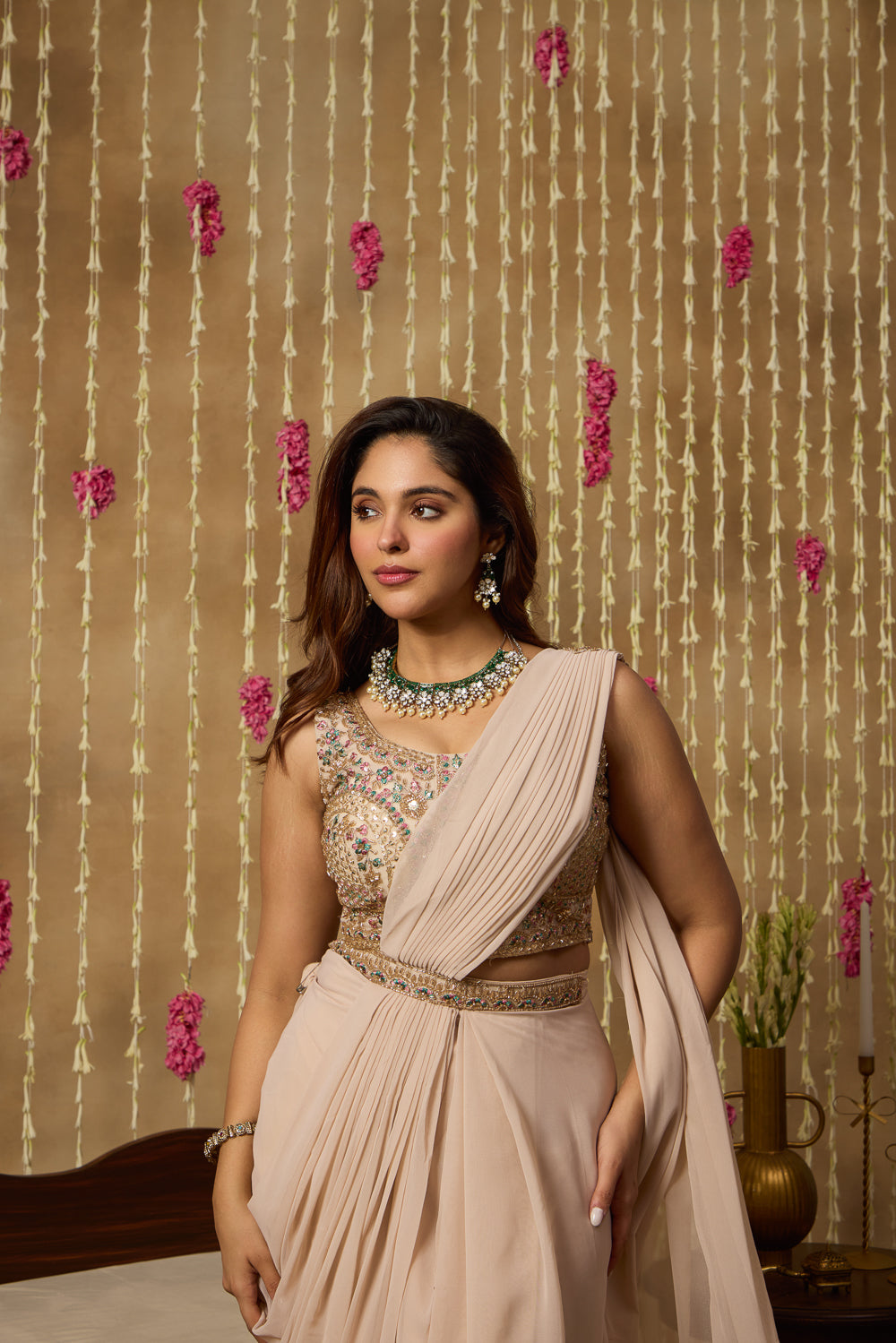 Jhoom Sandstone Saree Set