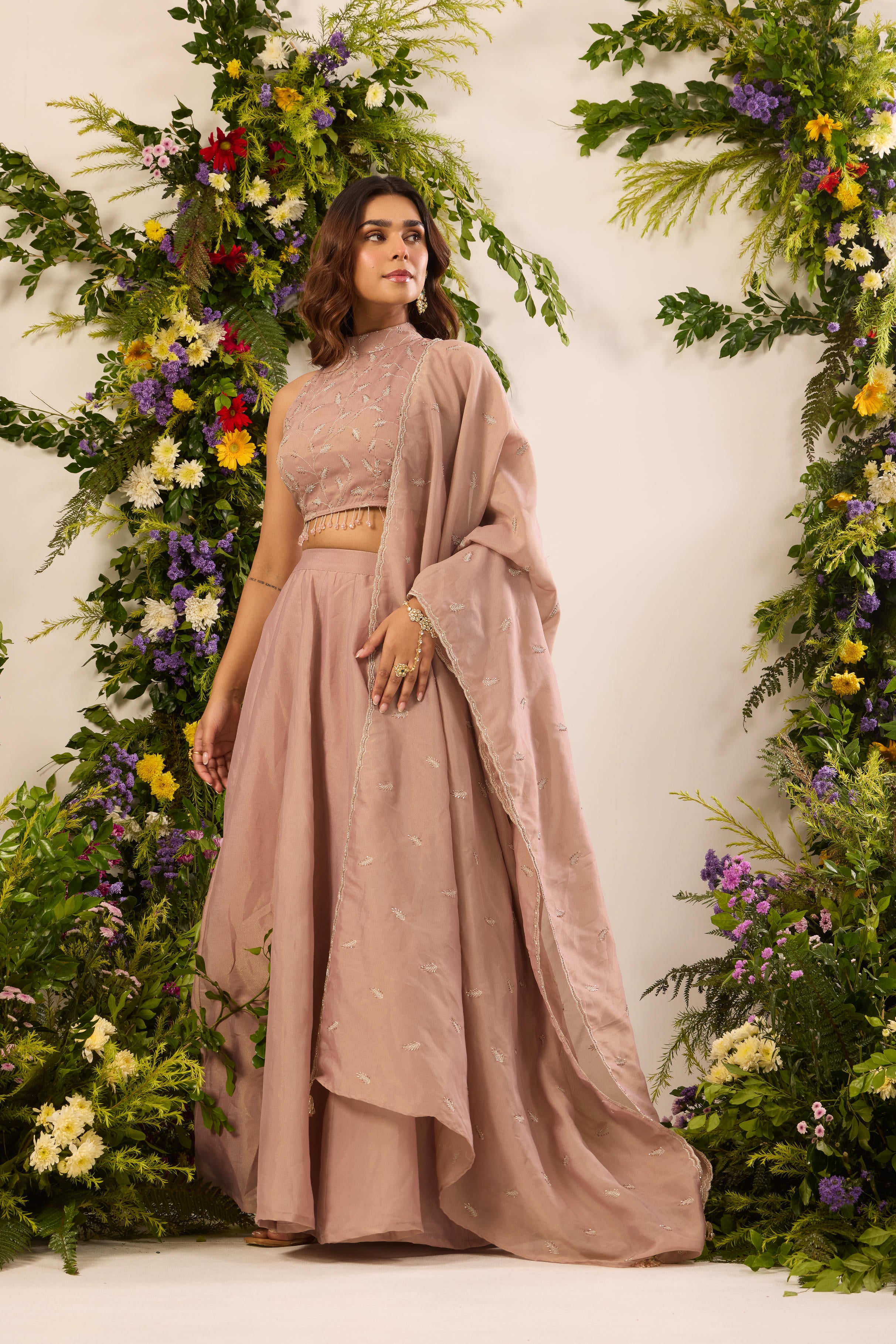 Mastaani Dusty Rose Lehenga Set