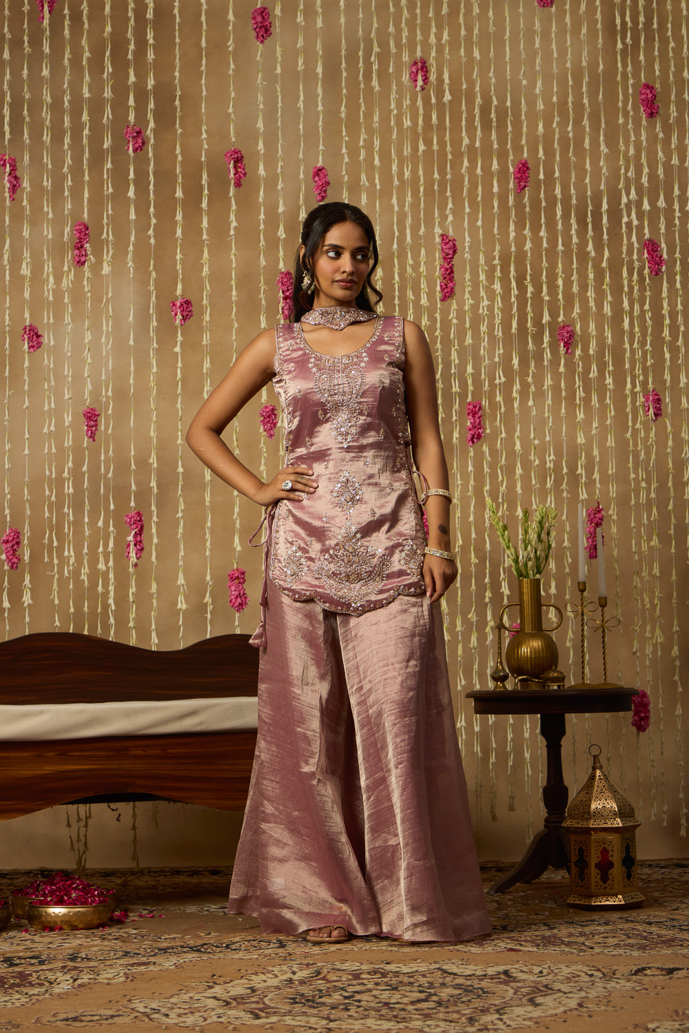 Jhoom Dusty Mauve Kurta Set