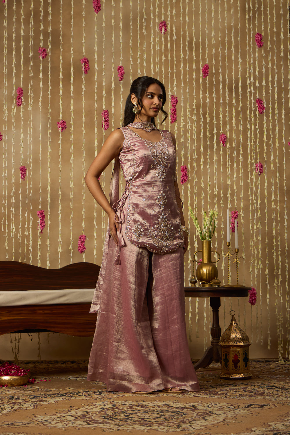 Jhoom Dusty Mauve Kurta Set