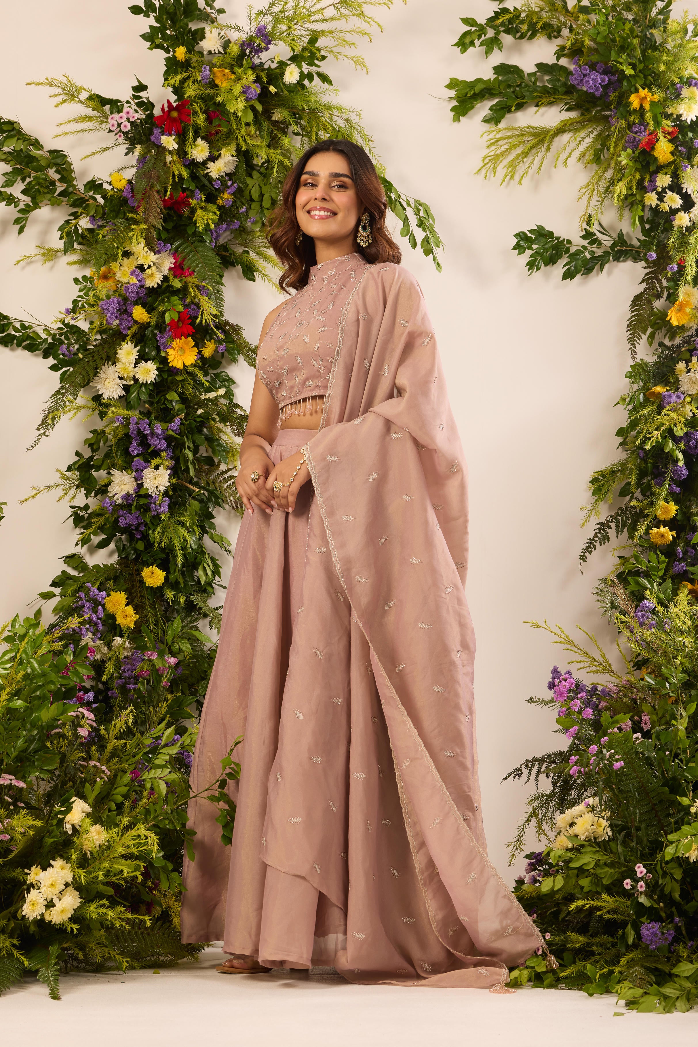 Mastaani Dusty Rose Lehenga Set