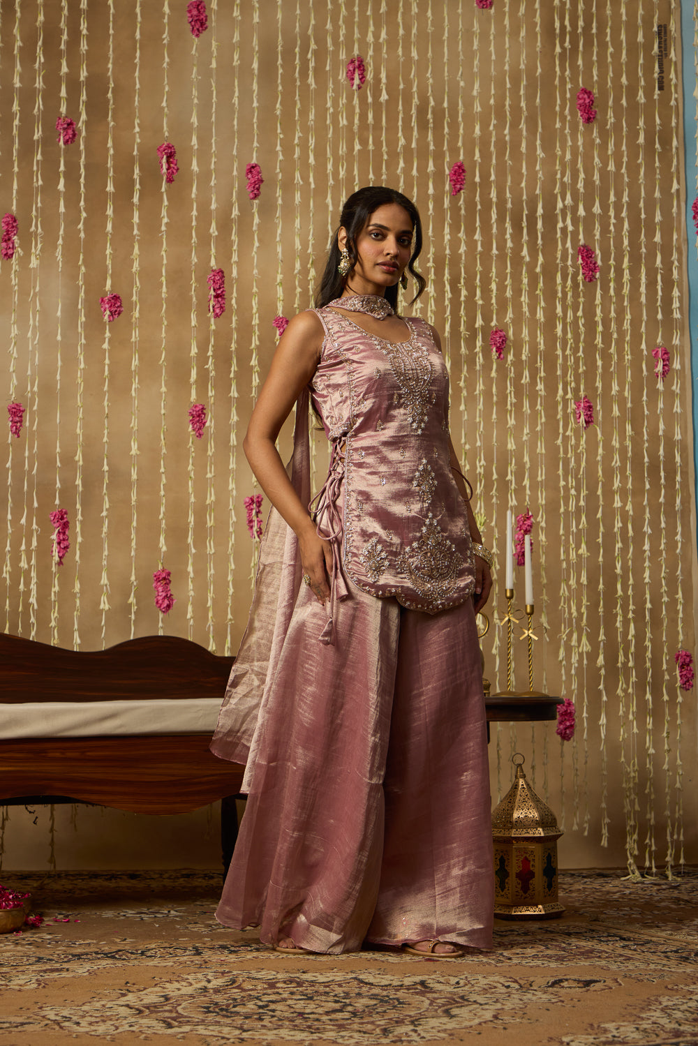 Jhoom Dusty Mauve Kurta Set