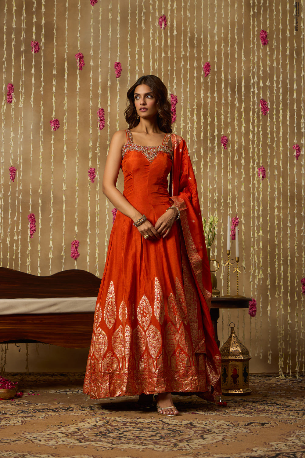 Jhoom Sunset Zari Anarkali Set
