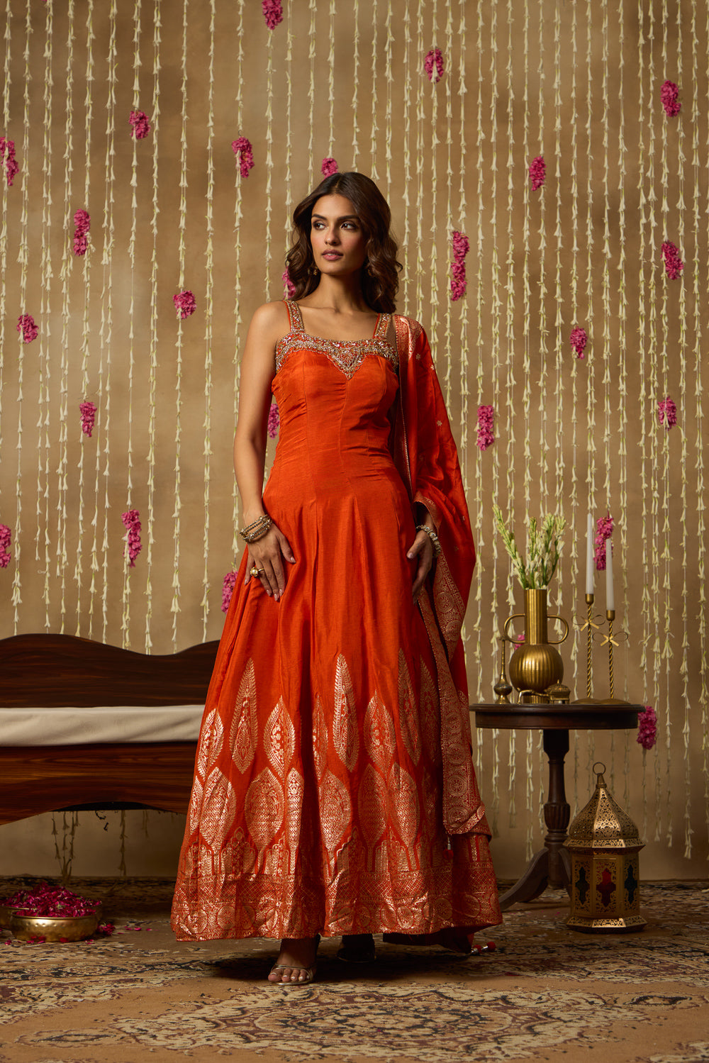 Jhoom Sunset Zari Anarkali Set