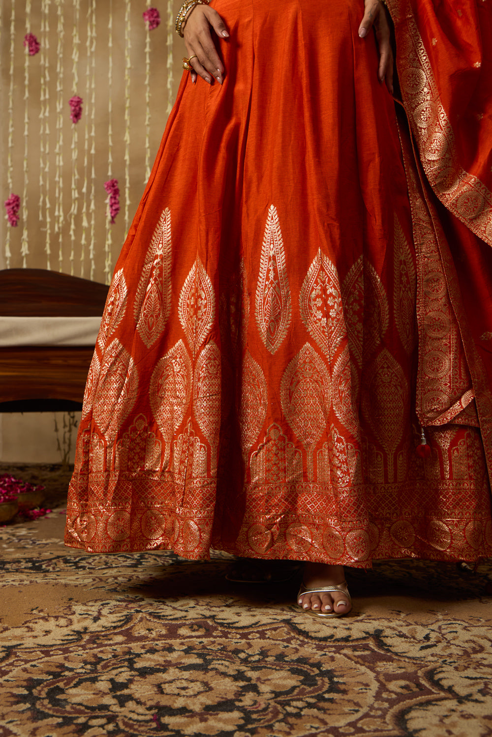 Jhoom Sunset Zari Anarkali Set