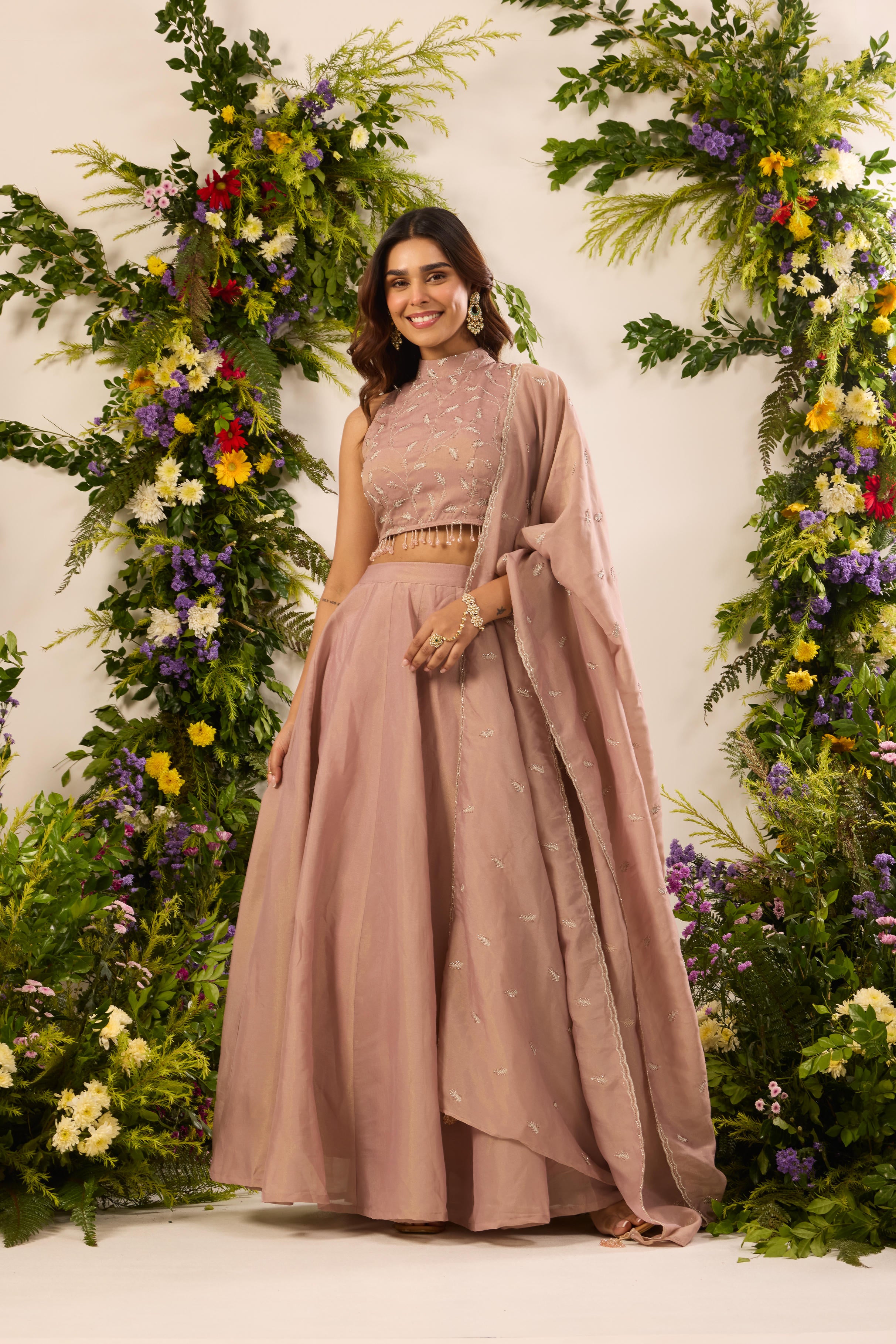 Mastaani Dusty Rose Lehenga Set
