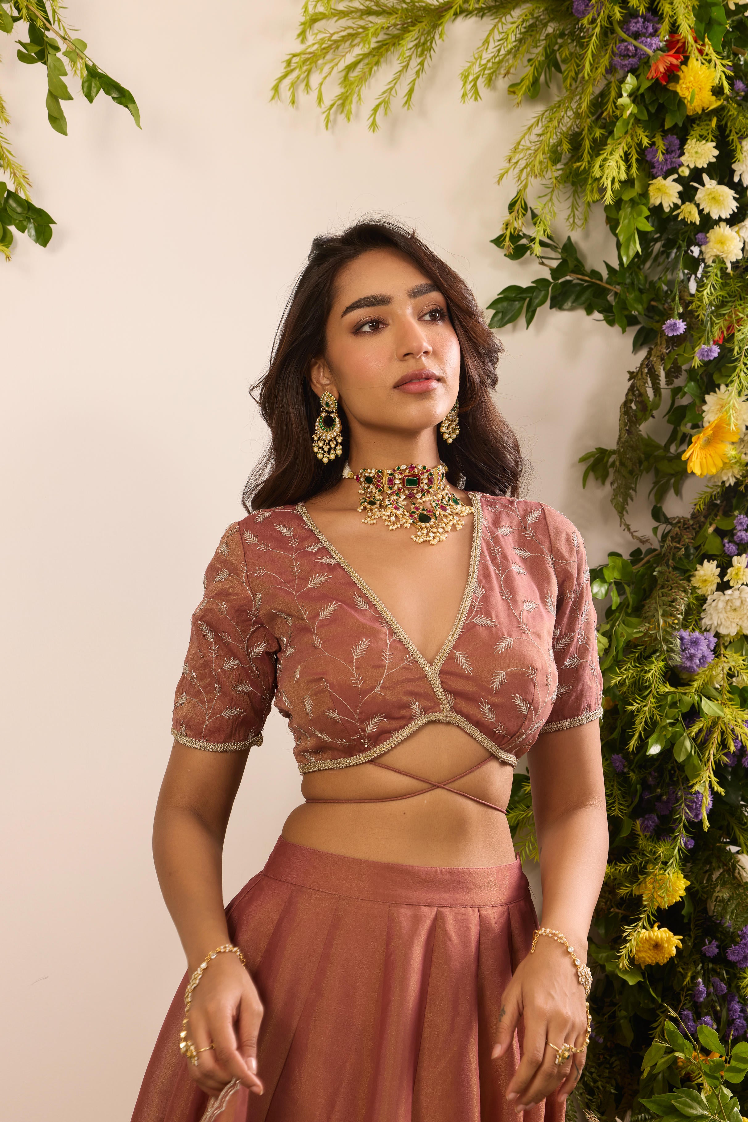 Mastaani Cinnamon Sheen Lehenga Set