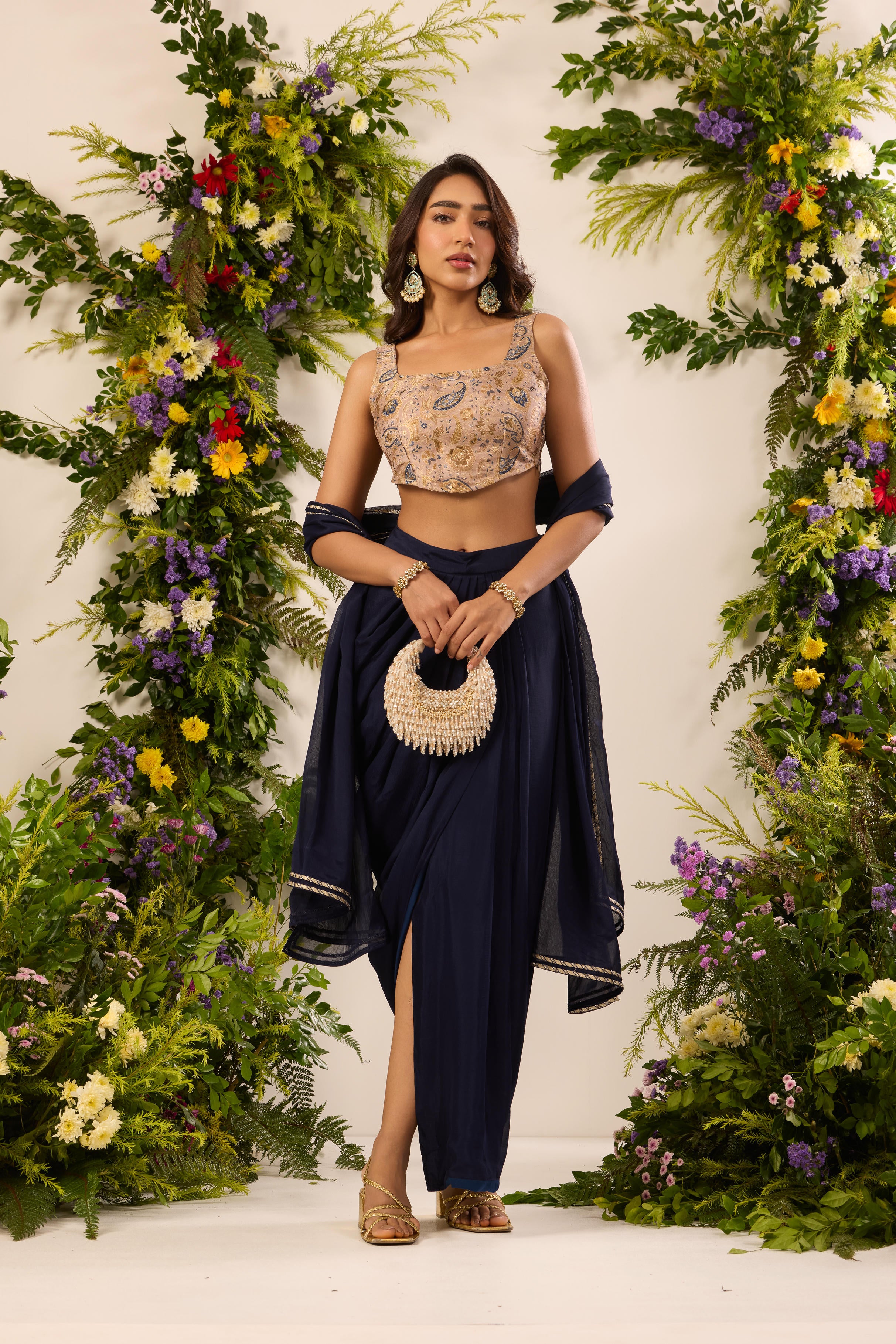 Mastaani Midnight Navy Drape Set