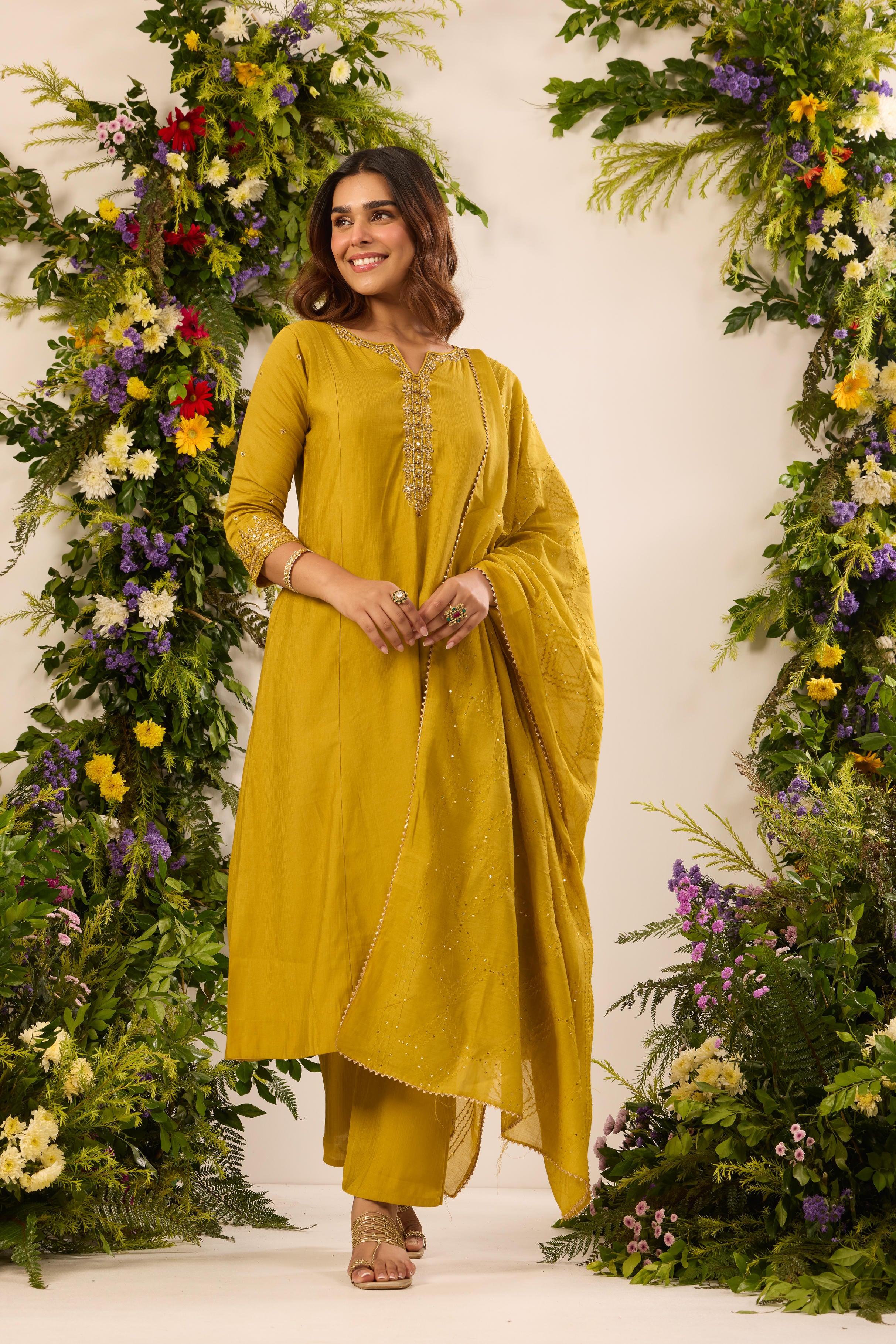 Mastaani Lime Royale Anarkali Set