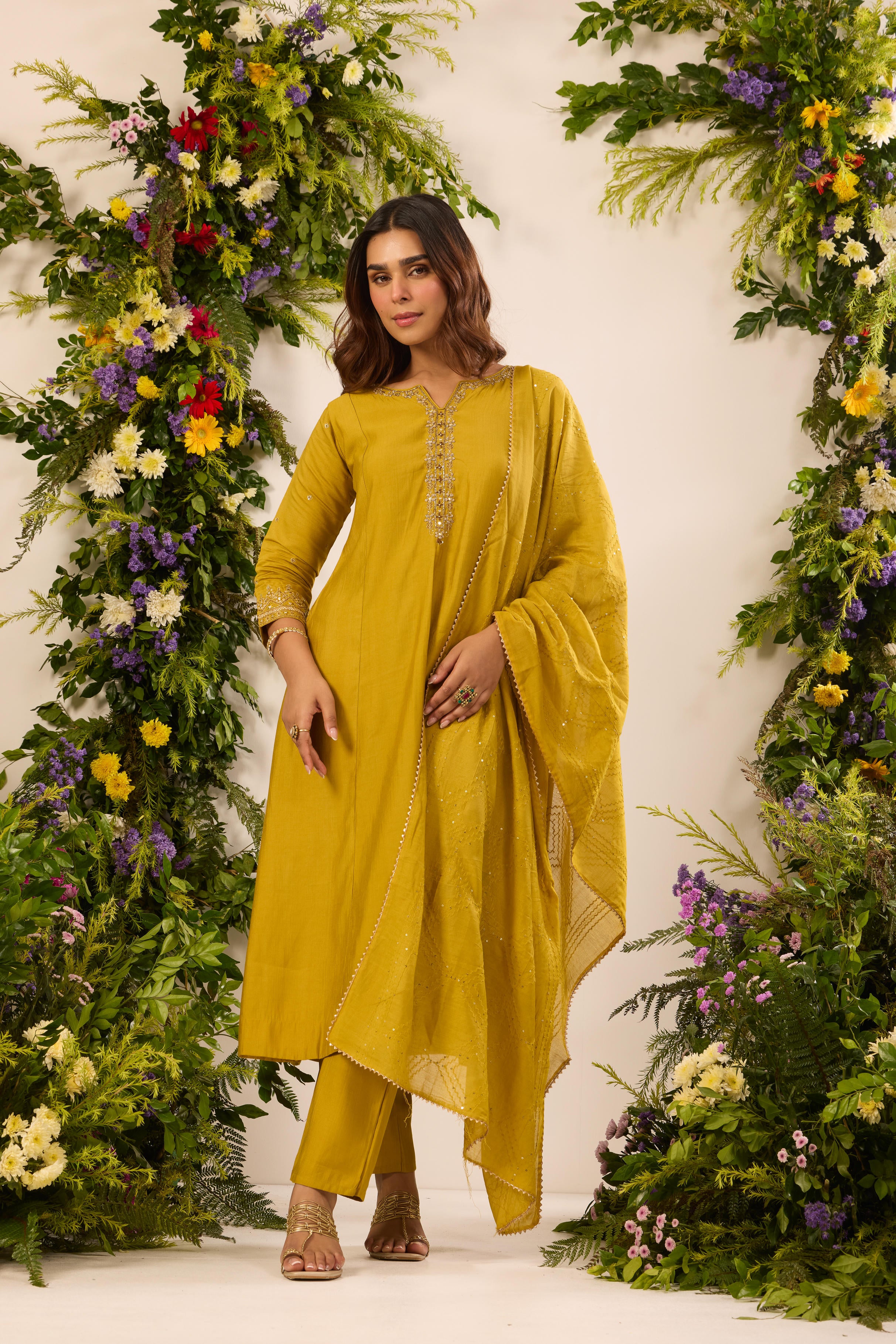 Mastaani Lime Royale Anarkali Set