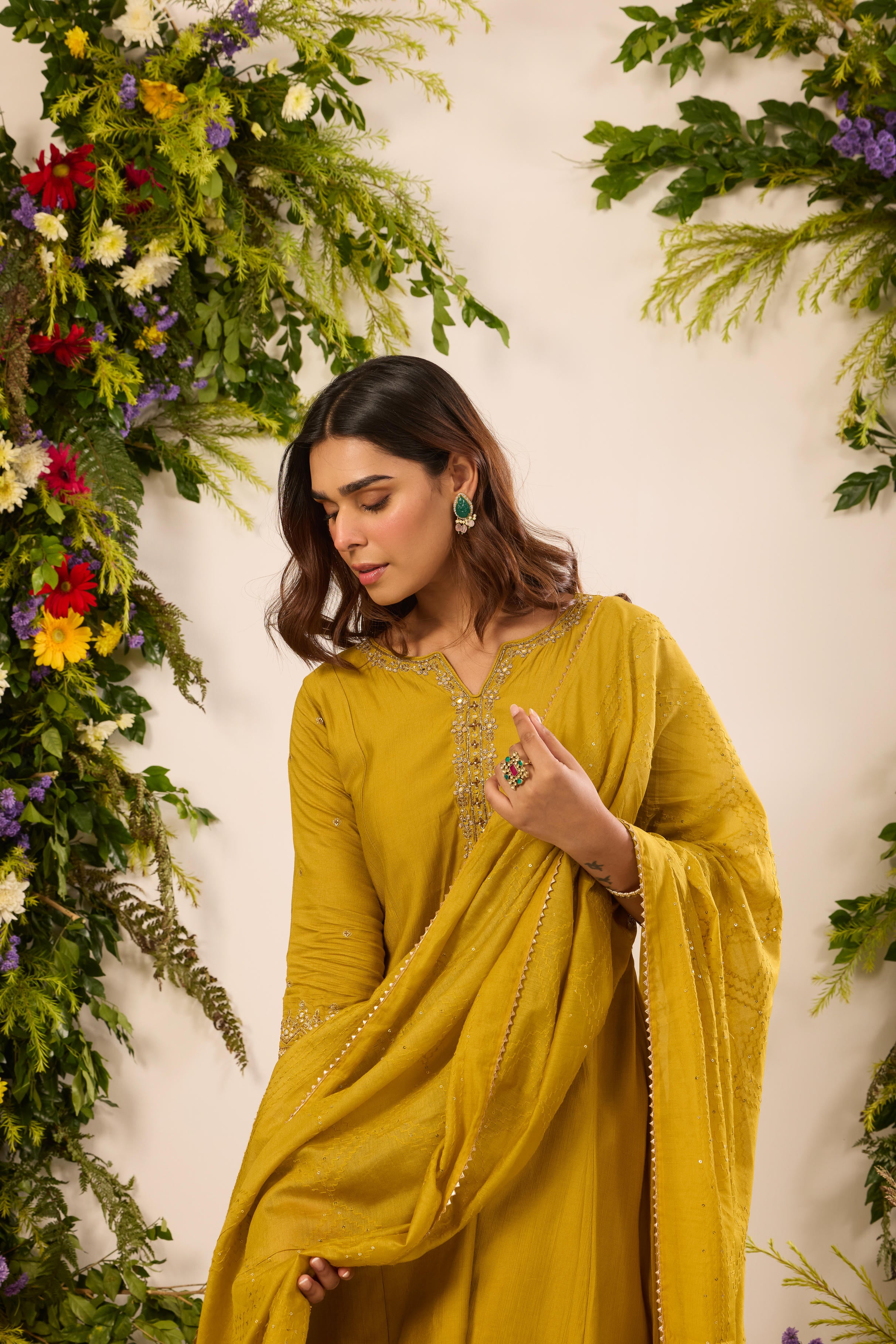 Mastaani Lime Royale Anarkali Set