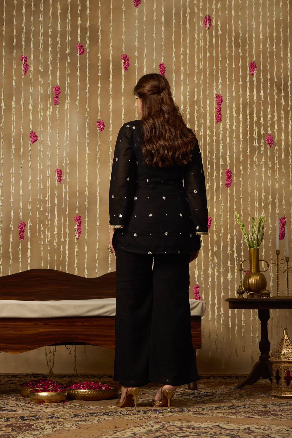 Jhoom Black Star Kurta Set