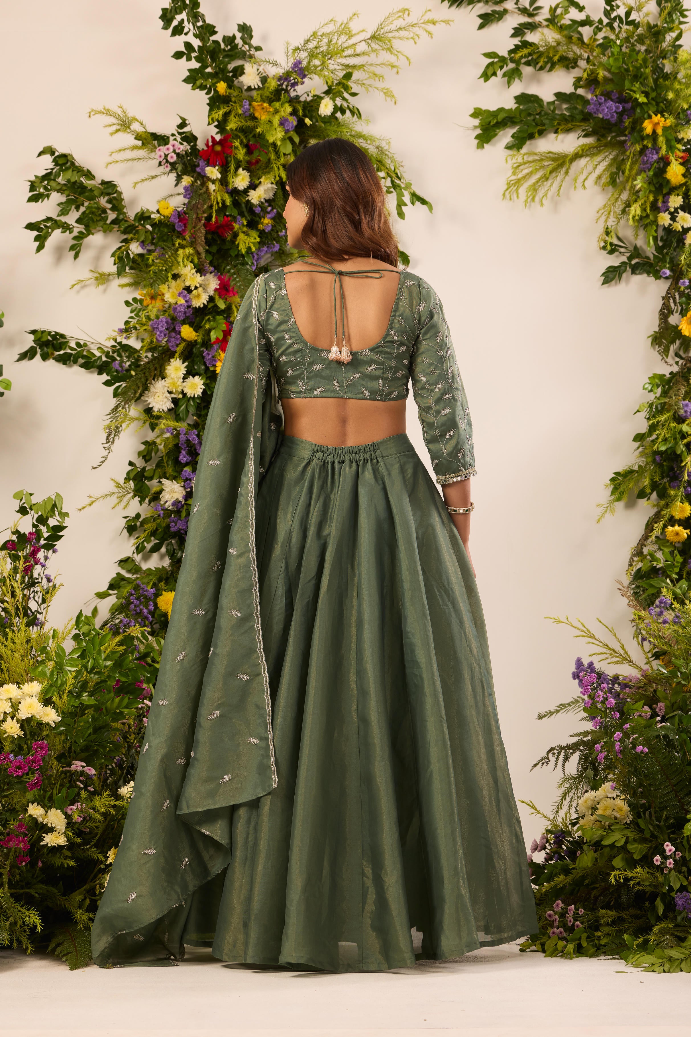 Mastaani Fern Green Lehenga Set