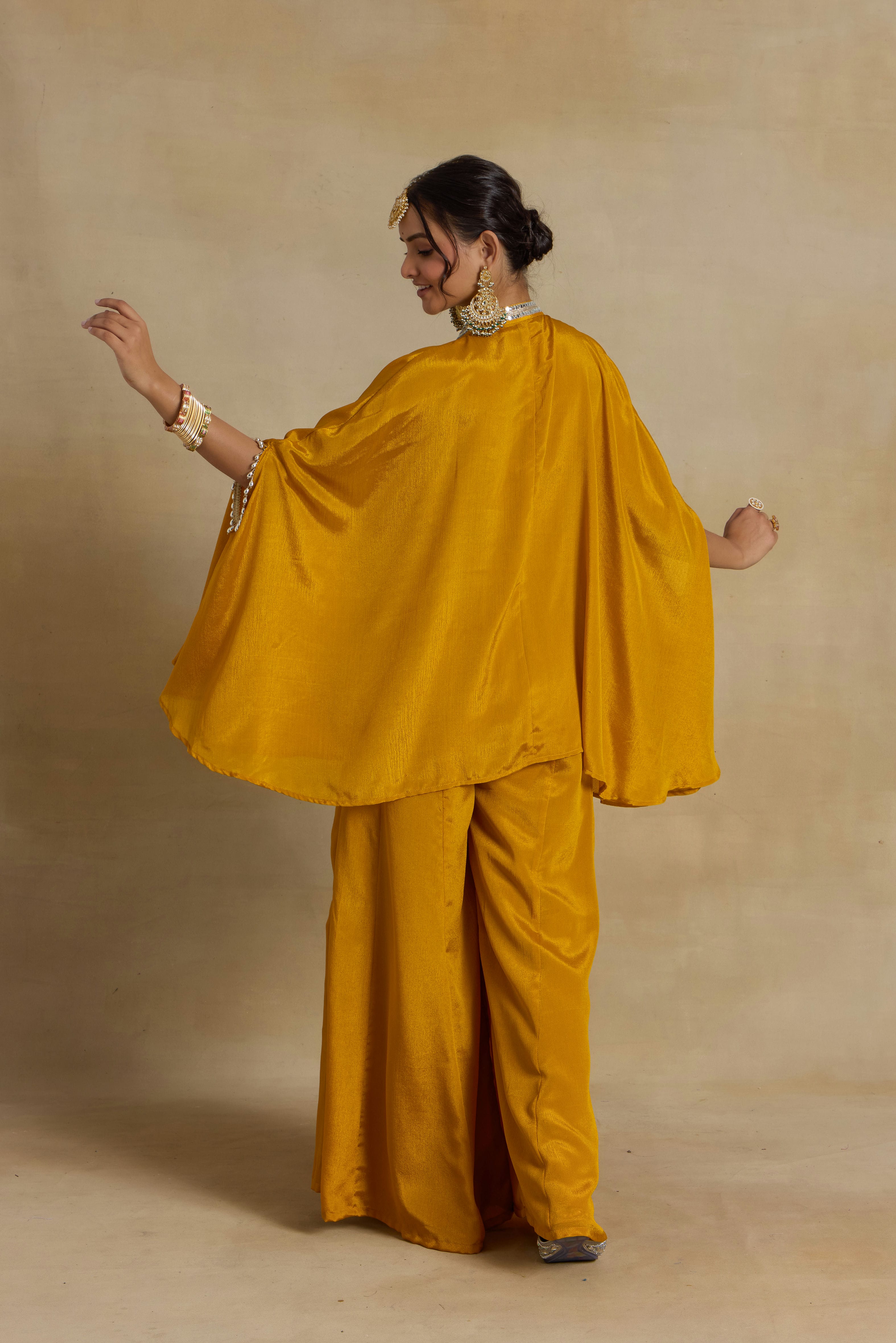 Alaya Noor Yellow Bliss Kimono Set