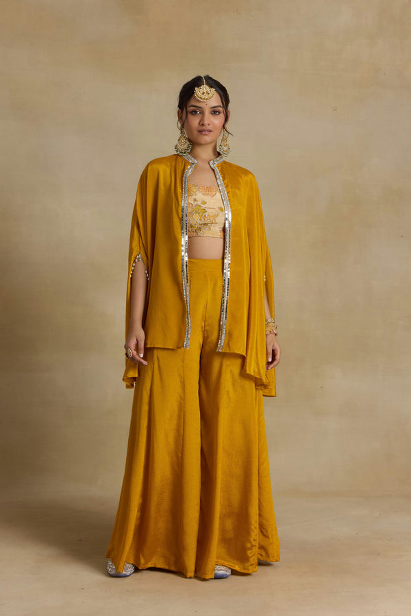 Alaya Noor Yellow Bliss Kimono Set