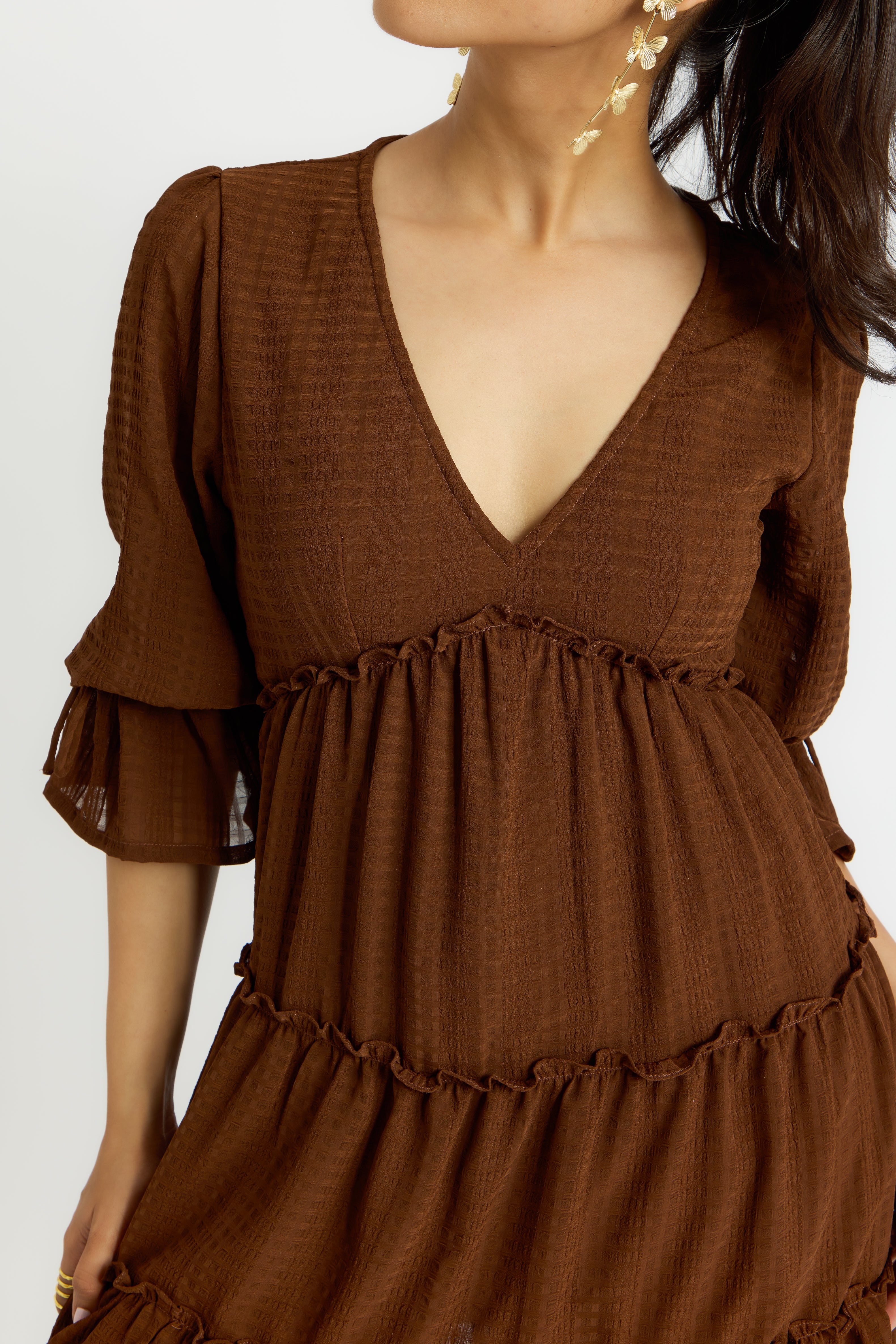 Alaya Cairo Short Tiered Dress