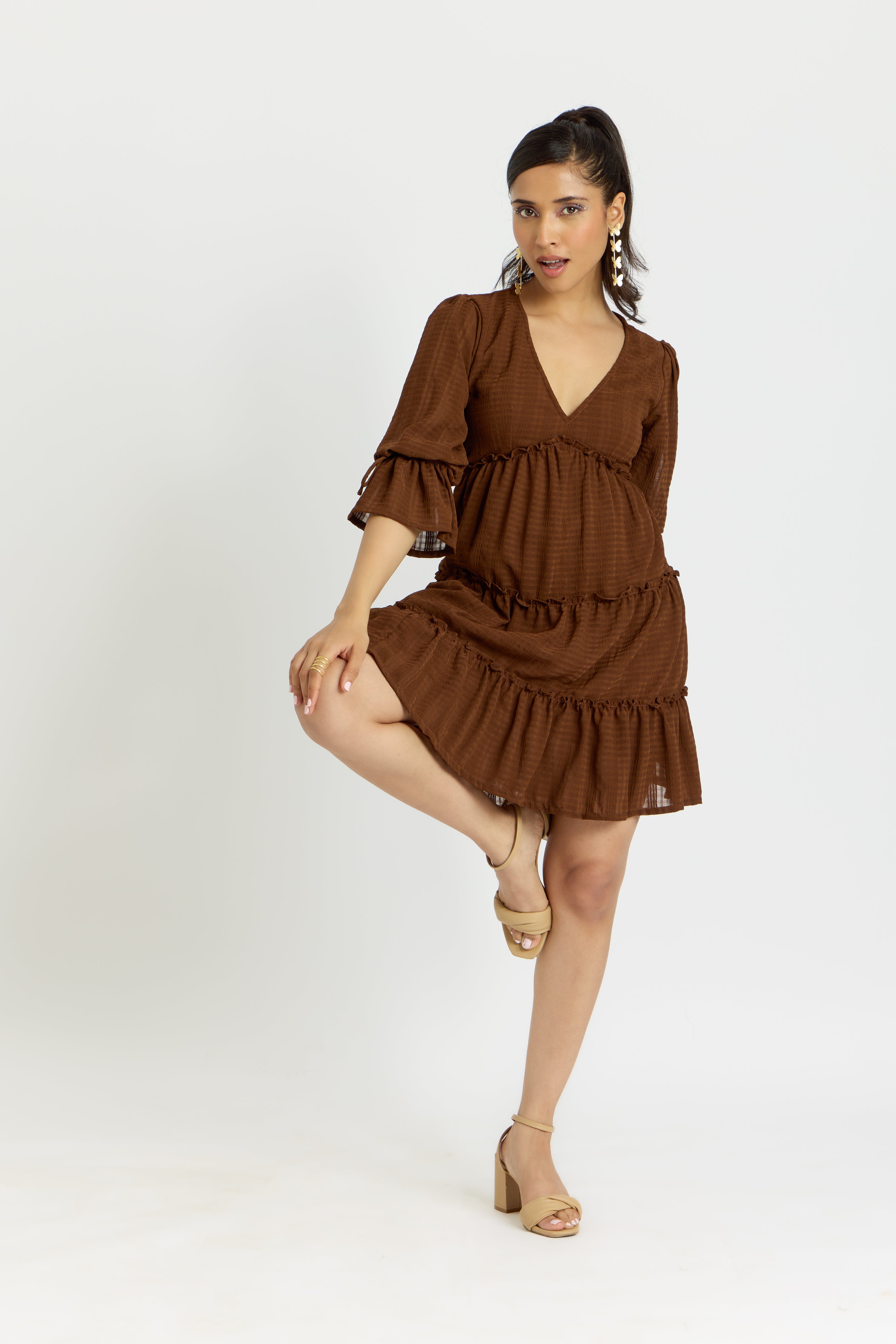 Alaya Cairo Short Tiered Dress