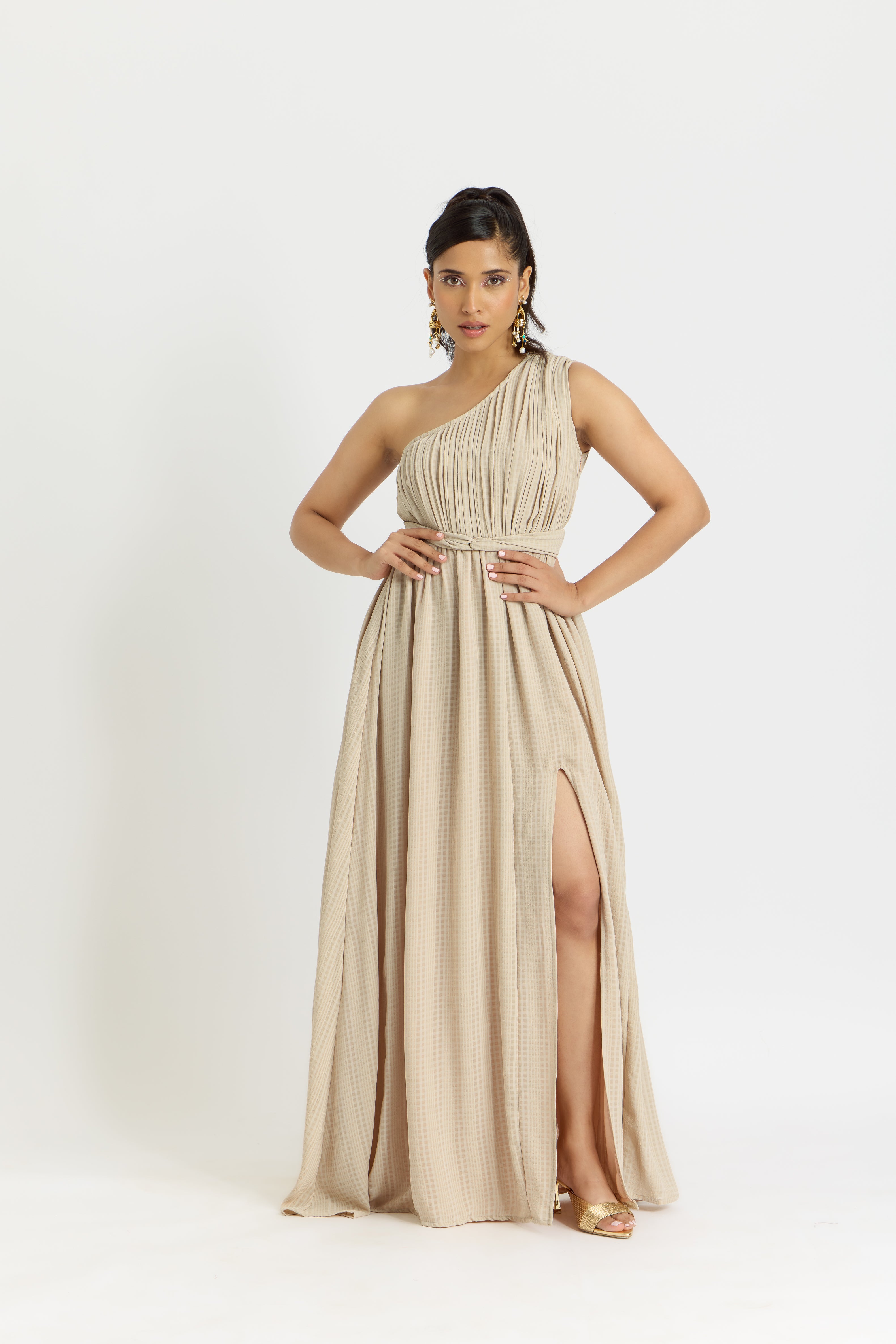 Alaya Cairo Soft Glam One Shoulder Dress