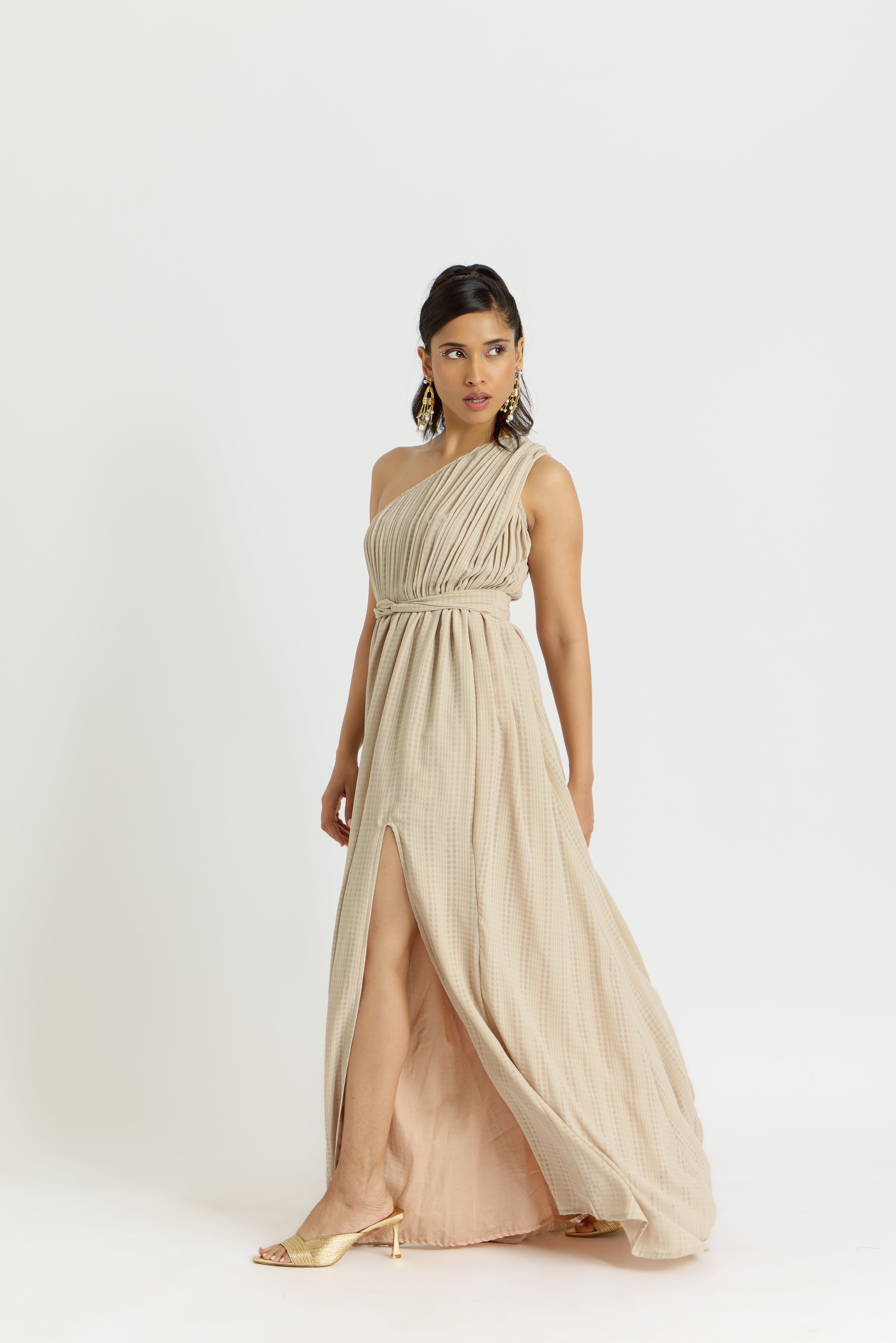 Alaya Cairo Soft Glam One Shoulder Dress