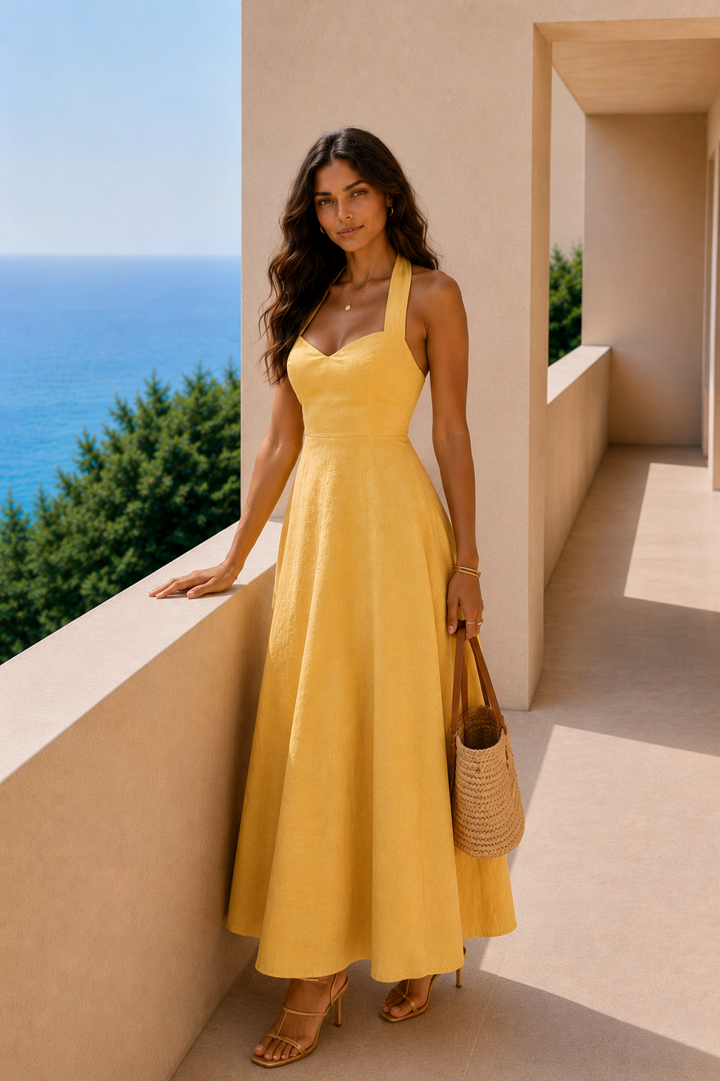 Tokyo Saffron Halter Dress