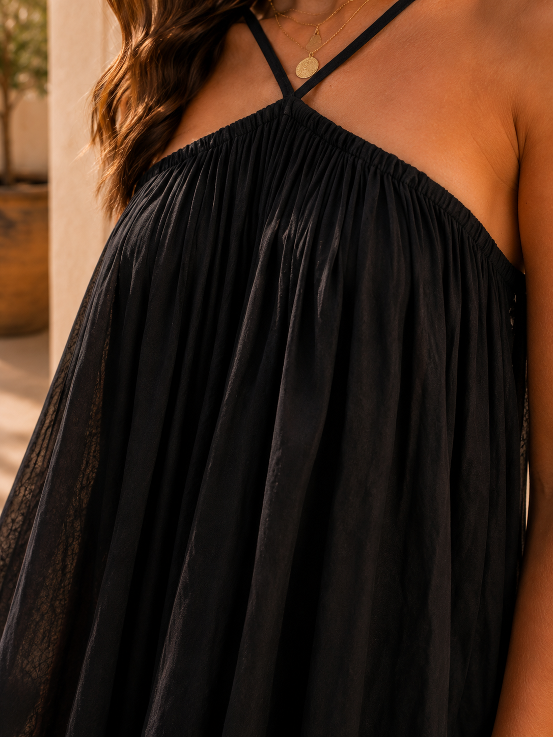 Amalfi Midnight Halter Short Dress