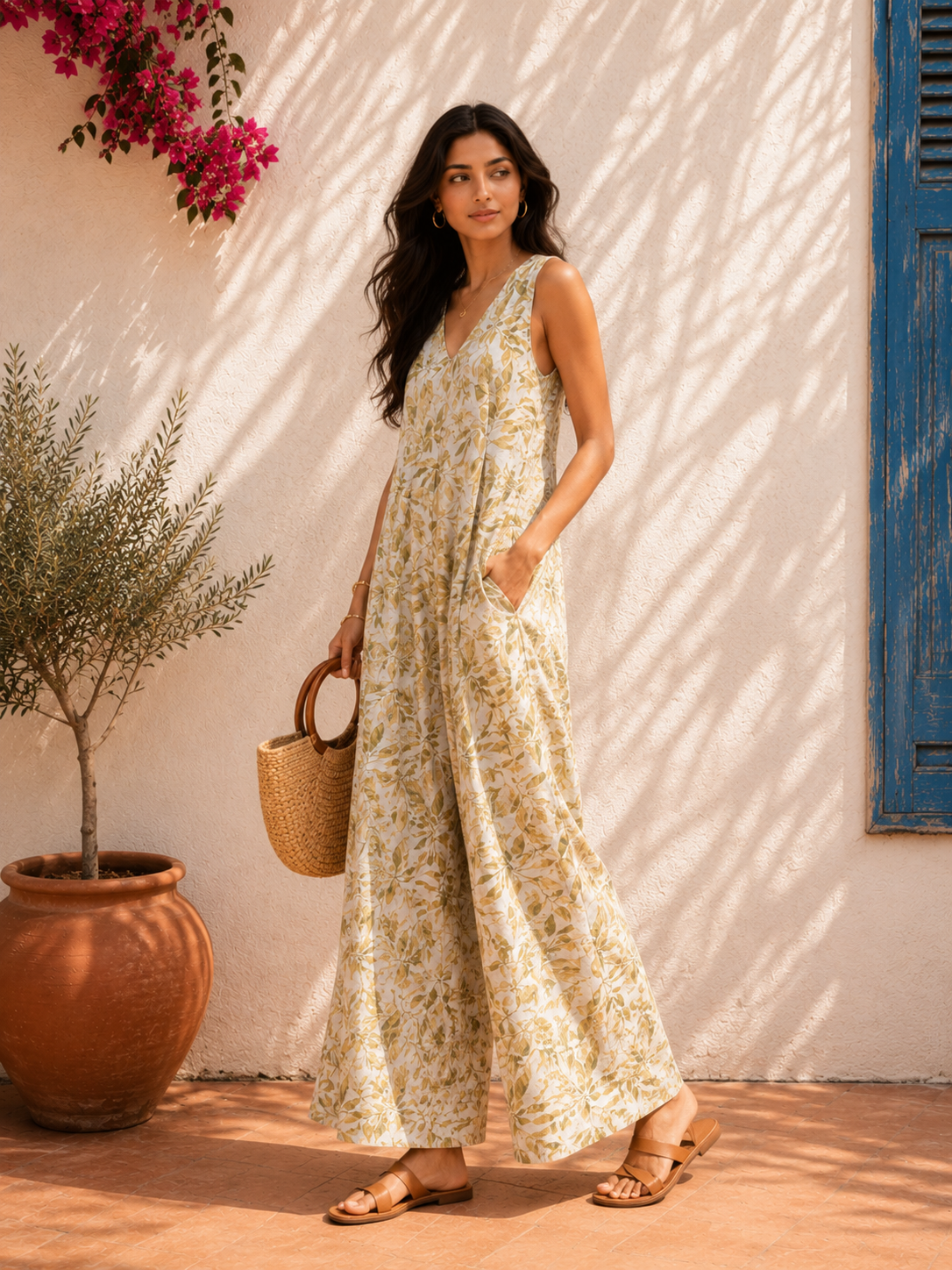 Aahista Sage Vine Jumpsuit