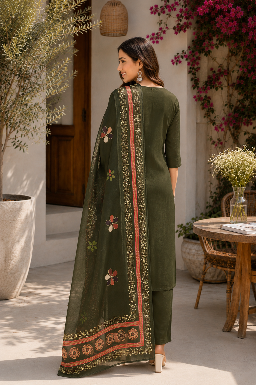 Alaya Select Forest Green Kurta Set 5