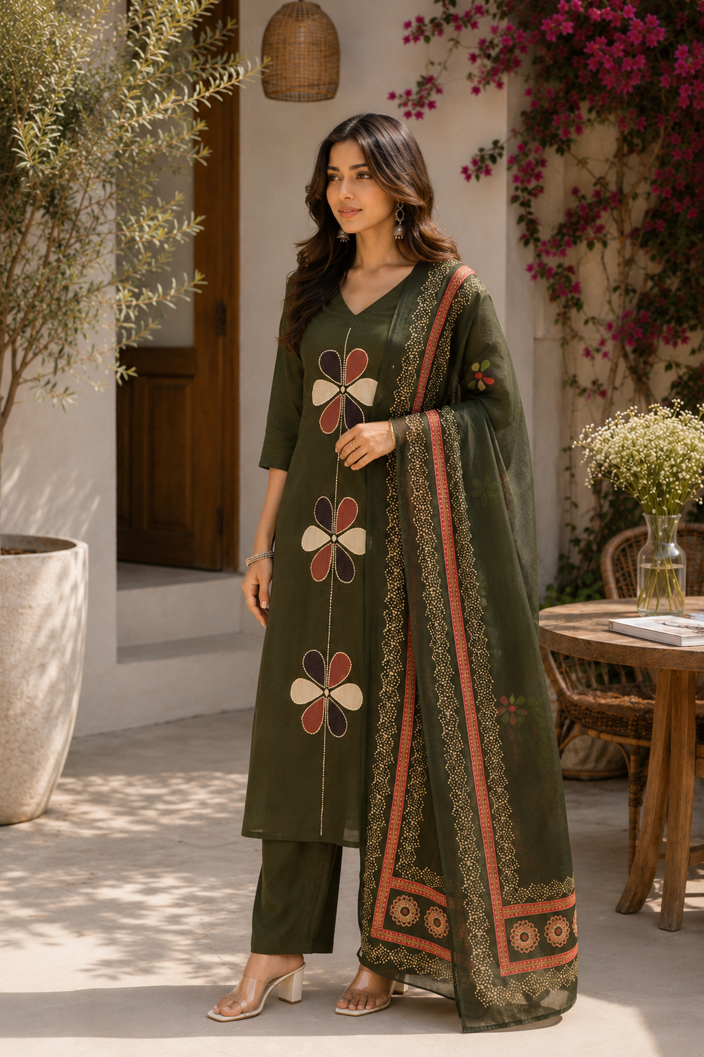 Alaya Select Forest Green Kurta Set 1