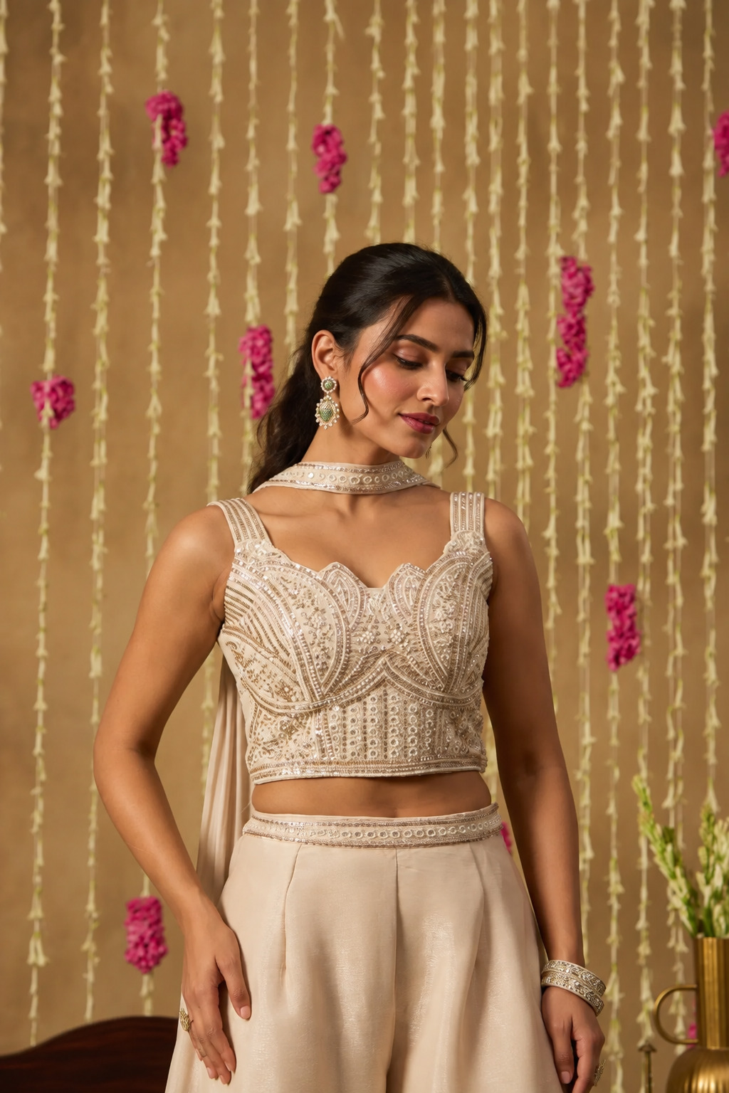 Jhoom Champagne Sequin Fusion Set