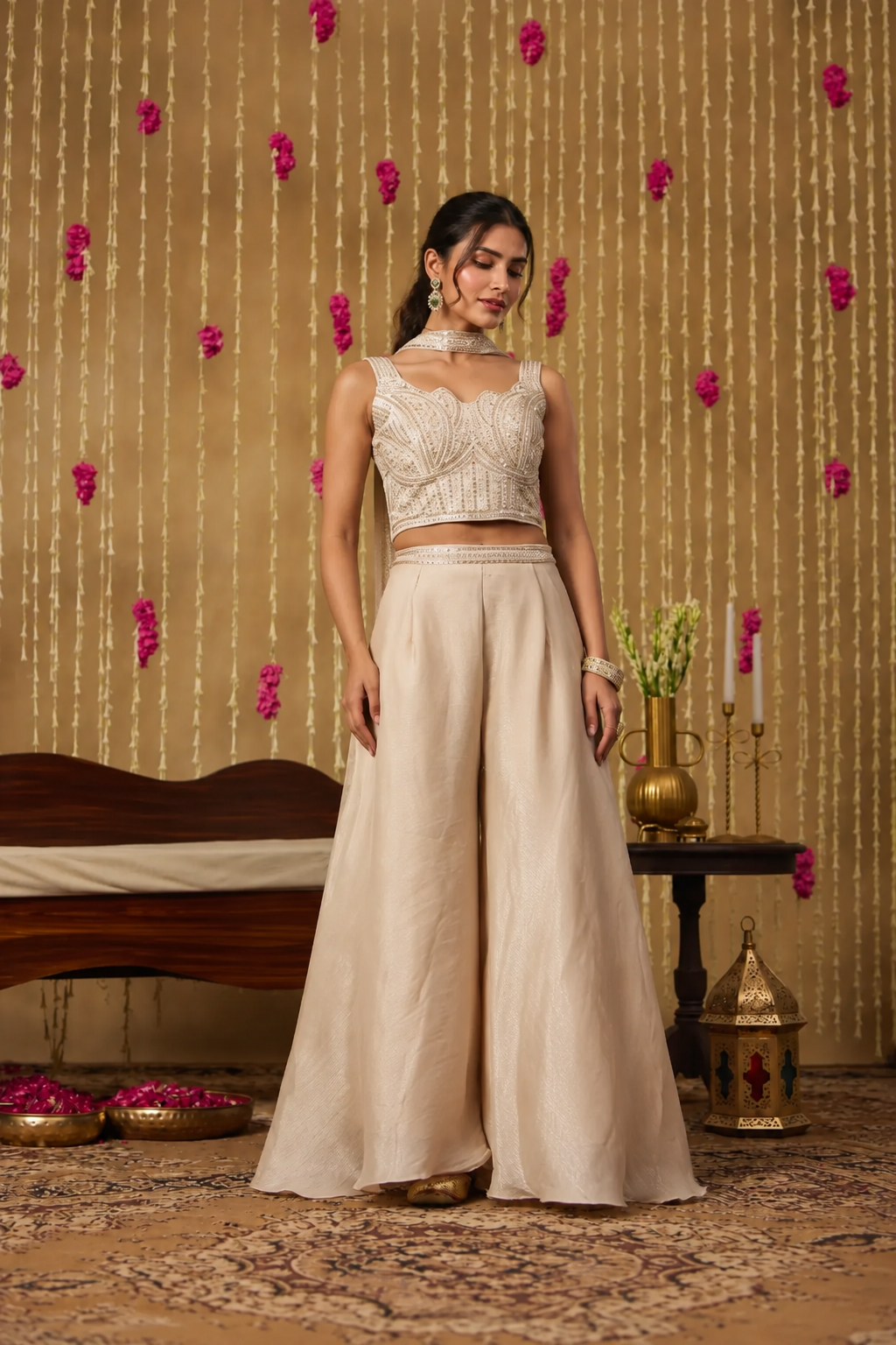 Jhoom Champagne Sequin Fusion Set