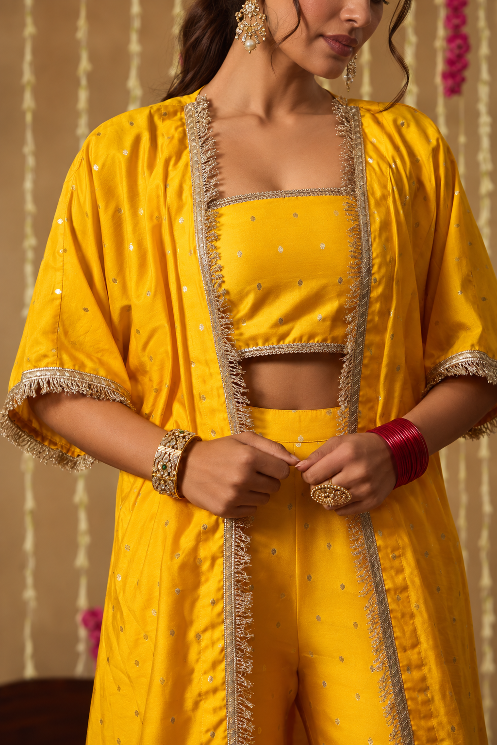 Jhoom Marigold Overlay Set
