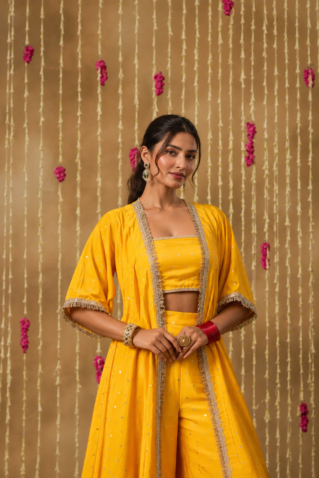 Jhoom Marigold Overlay Set