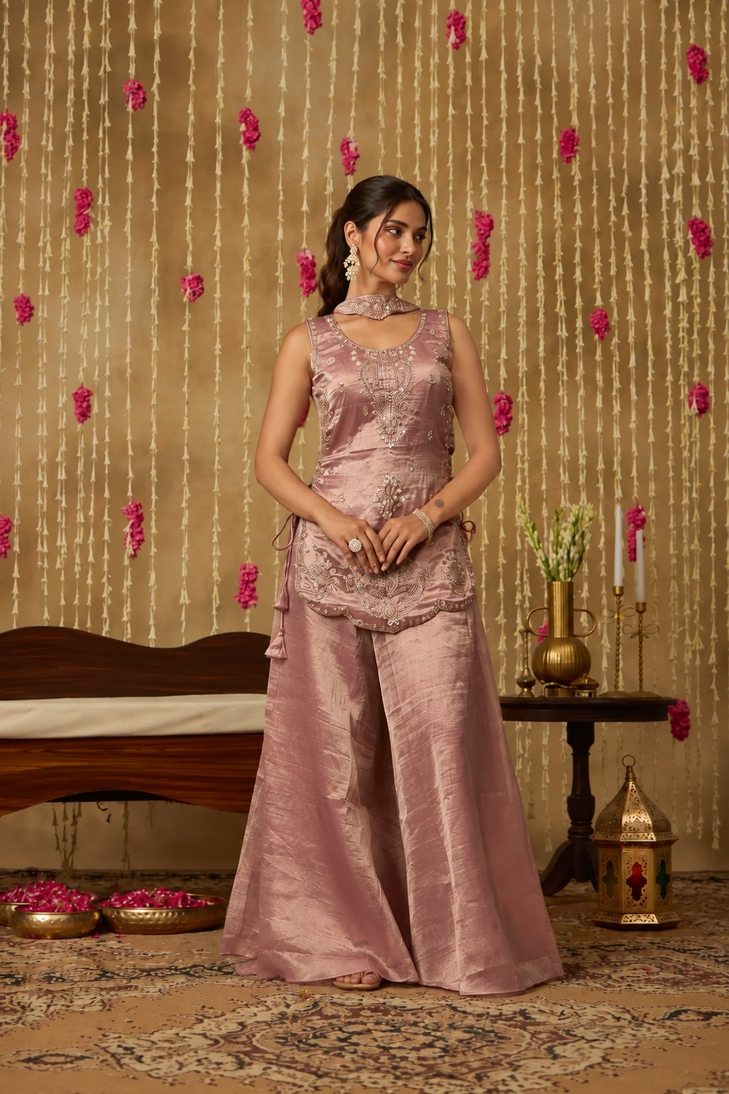 Jhoom Dusty Mauve Kurta Set