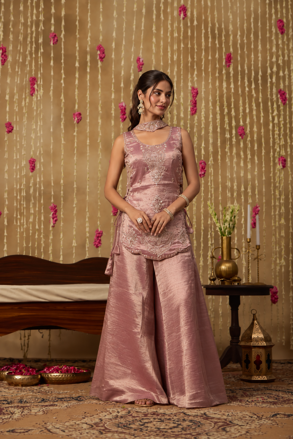 Jhoom Dusty Mauve Kurta Set