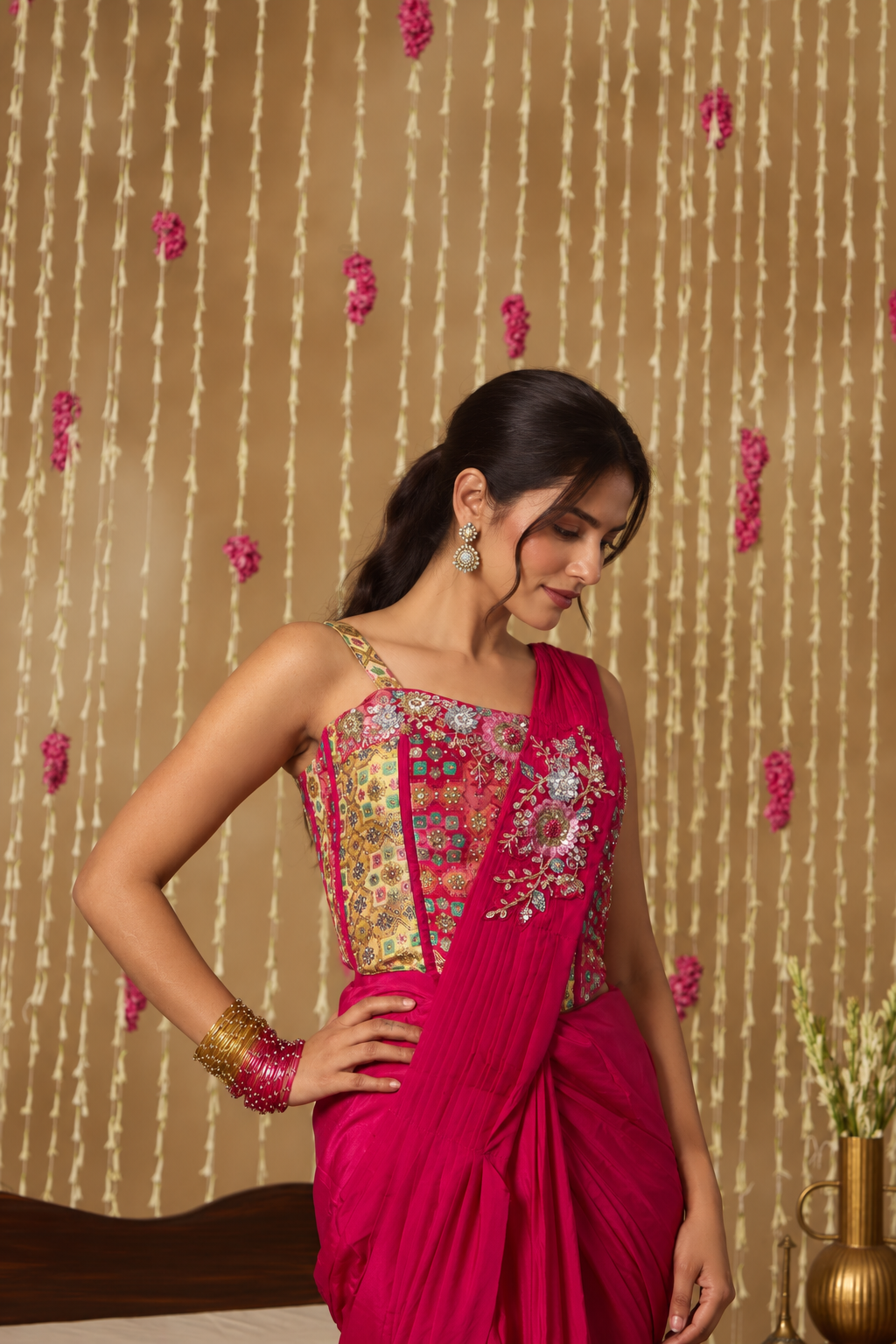 Jhoom Rani Embroidered Saree Set