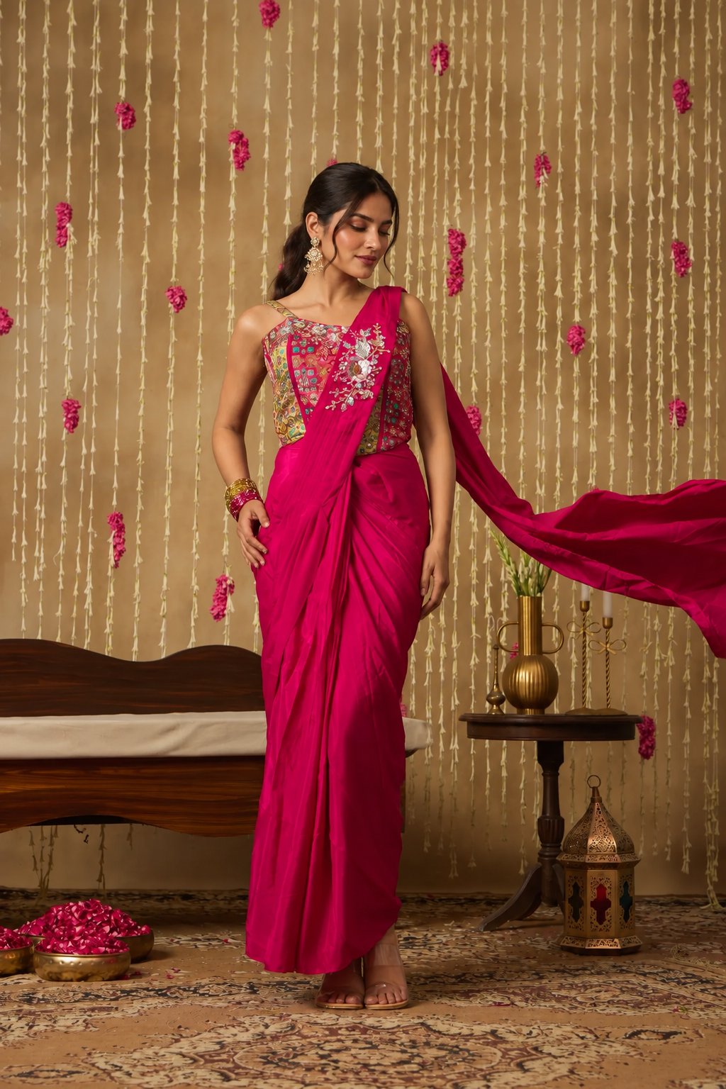 Jhoom Rani Embroidered Saree Set