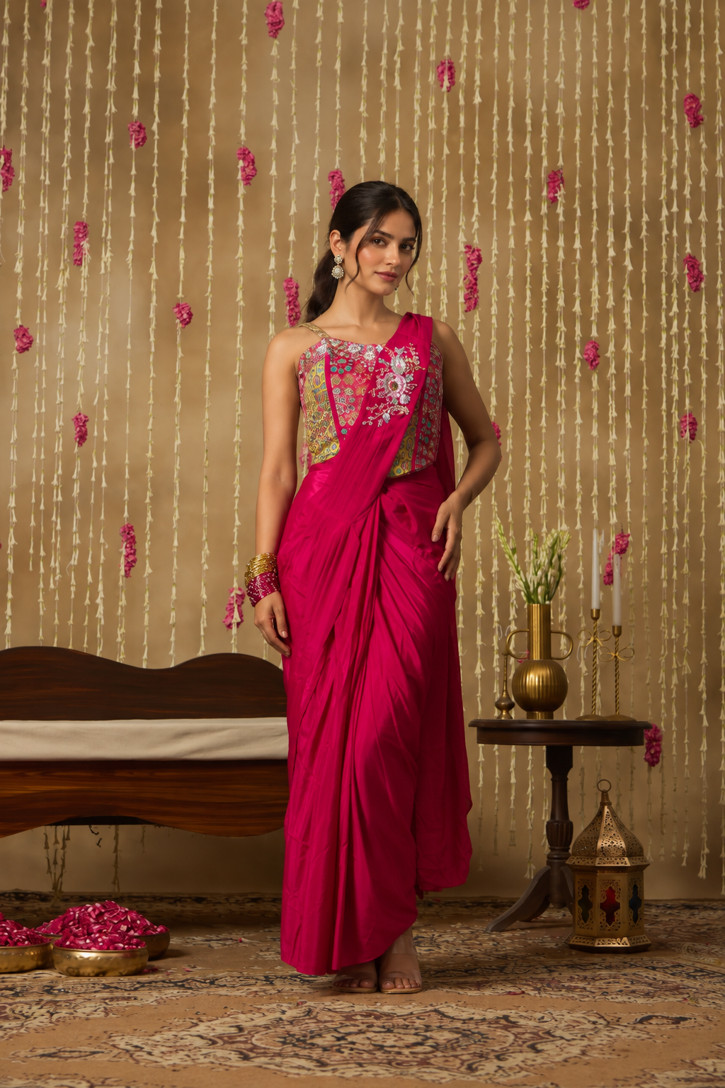 Jhoom Rani Embroidered Saree Set