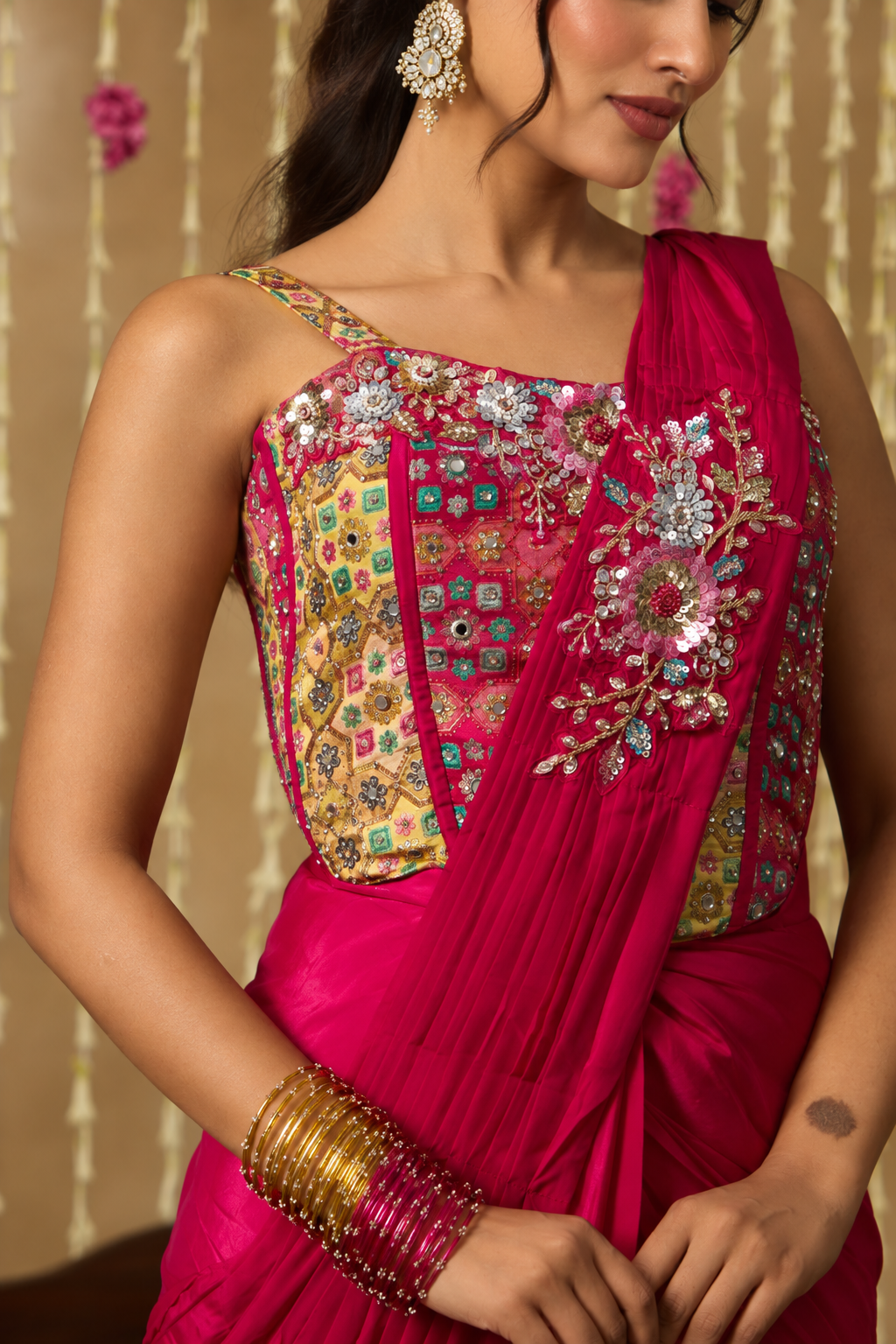 Jhoom Rani Embroidered Saree Set