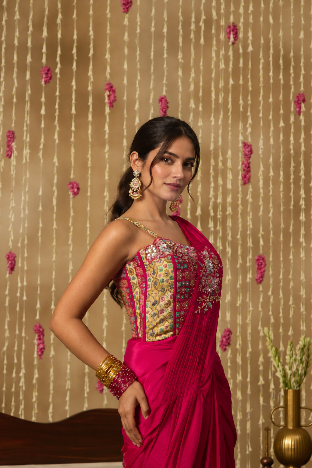Jhoom Rani Embroidered Saree Set