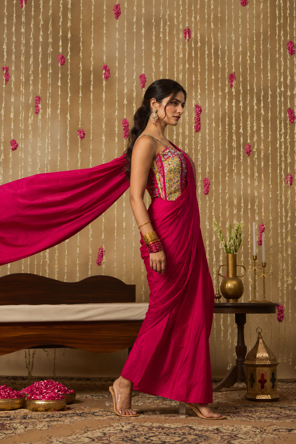Jhoom Rani Embroidered Saree Set