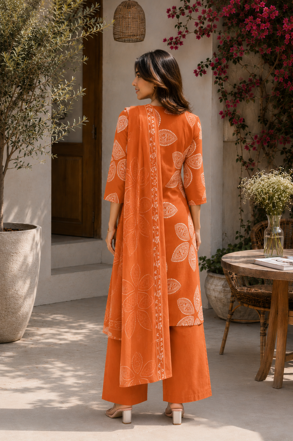 Alaya Select Cinnamon Cotton Kurta Set 5