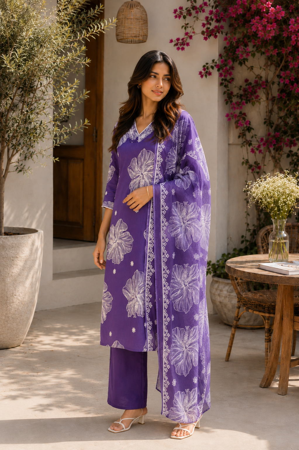 Alaya Select Violet Bloom Kurta Set 2