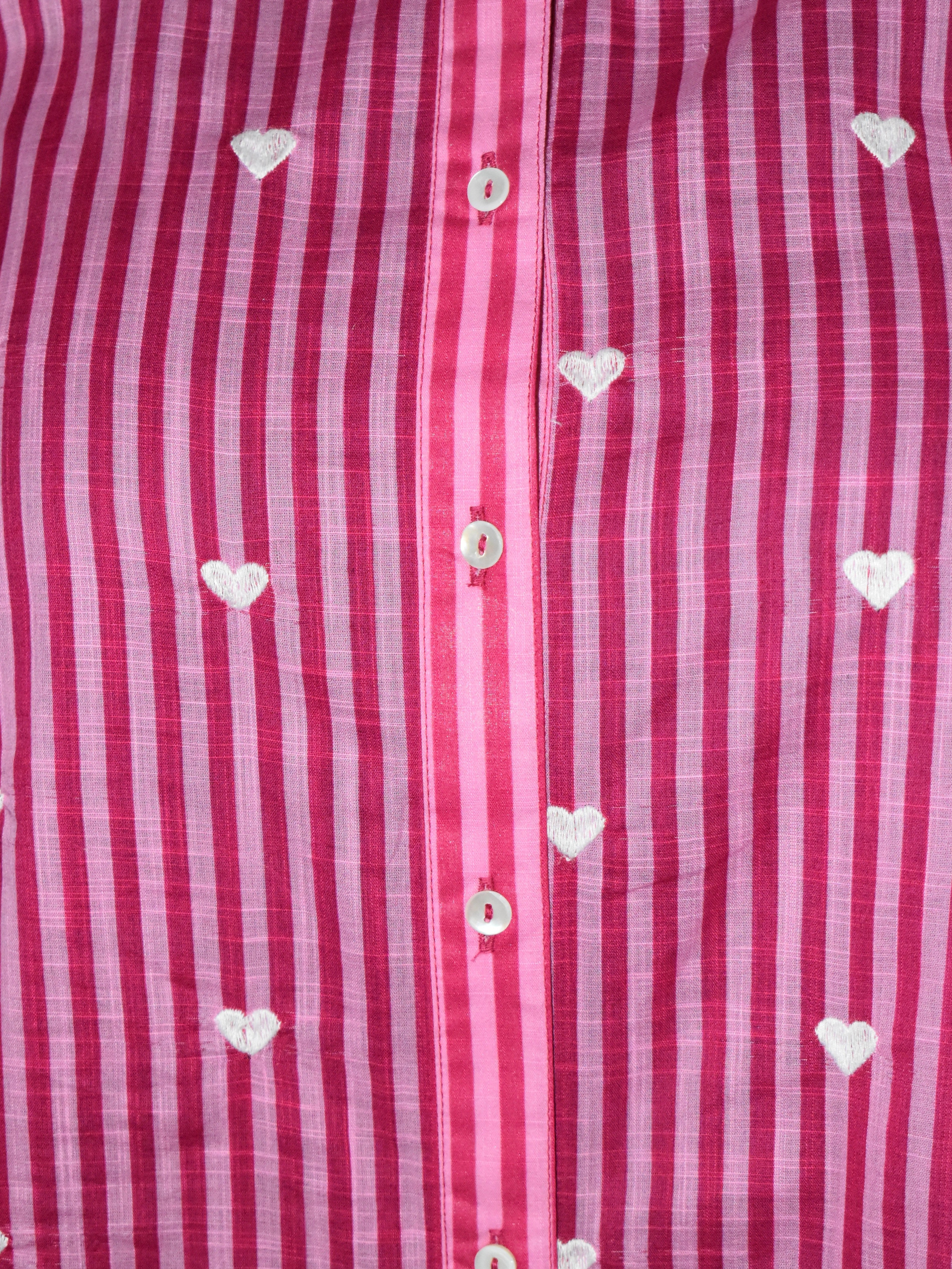 Alaya Select Pink Striped Heart Shirt