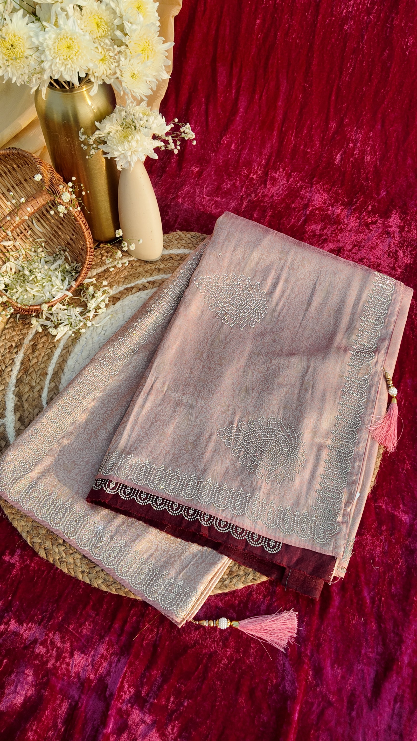 Alaya Rozana Pink Amira Unstitched Saree