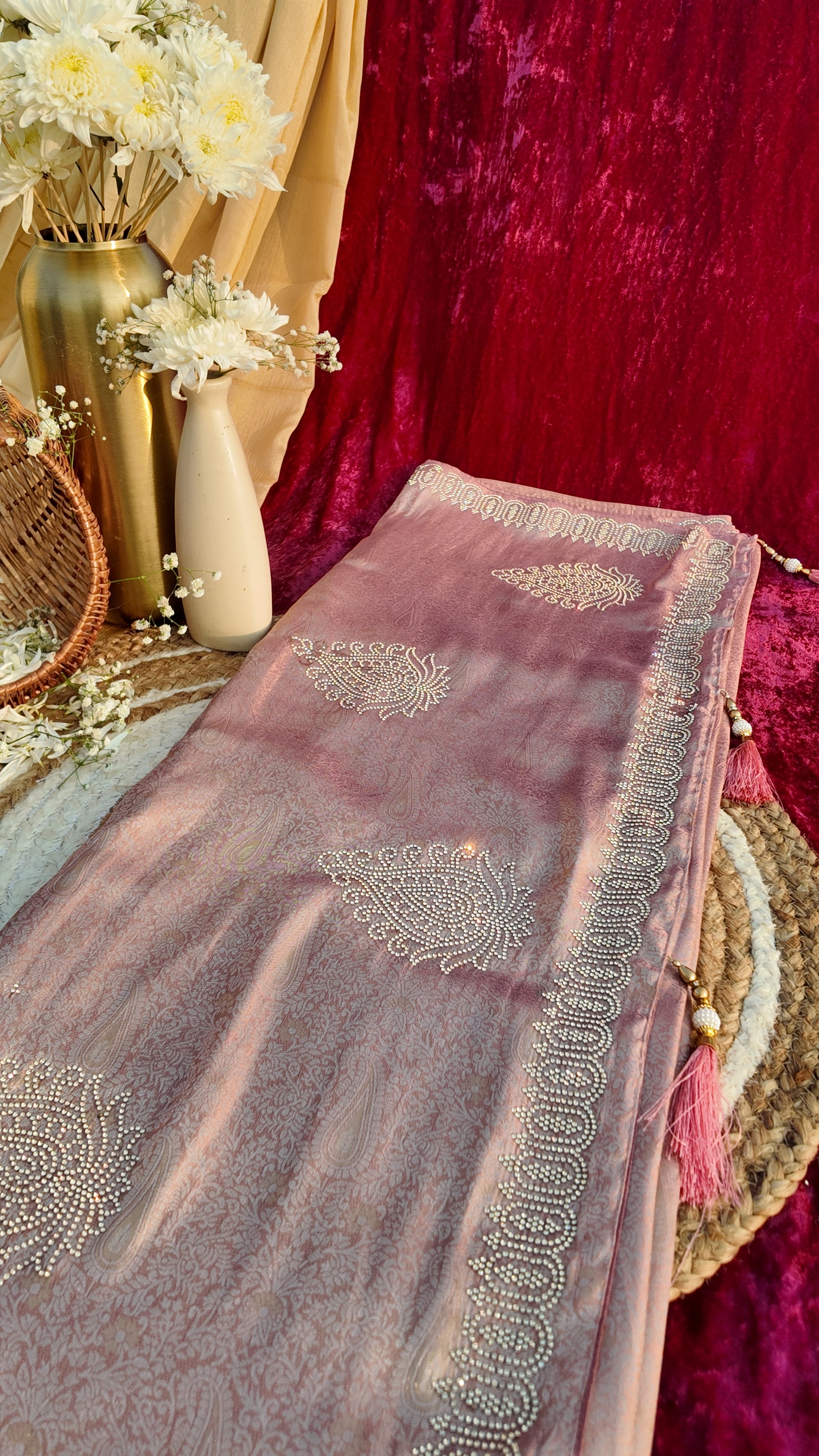 Alaya Rozana Pink Amira Unstitched Saree